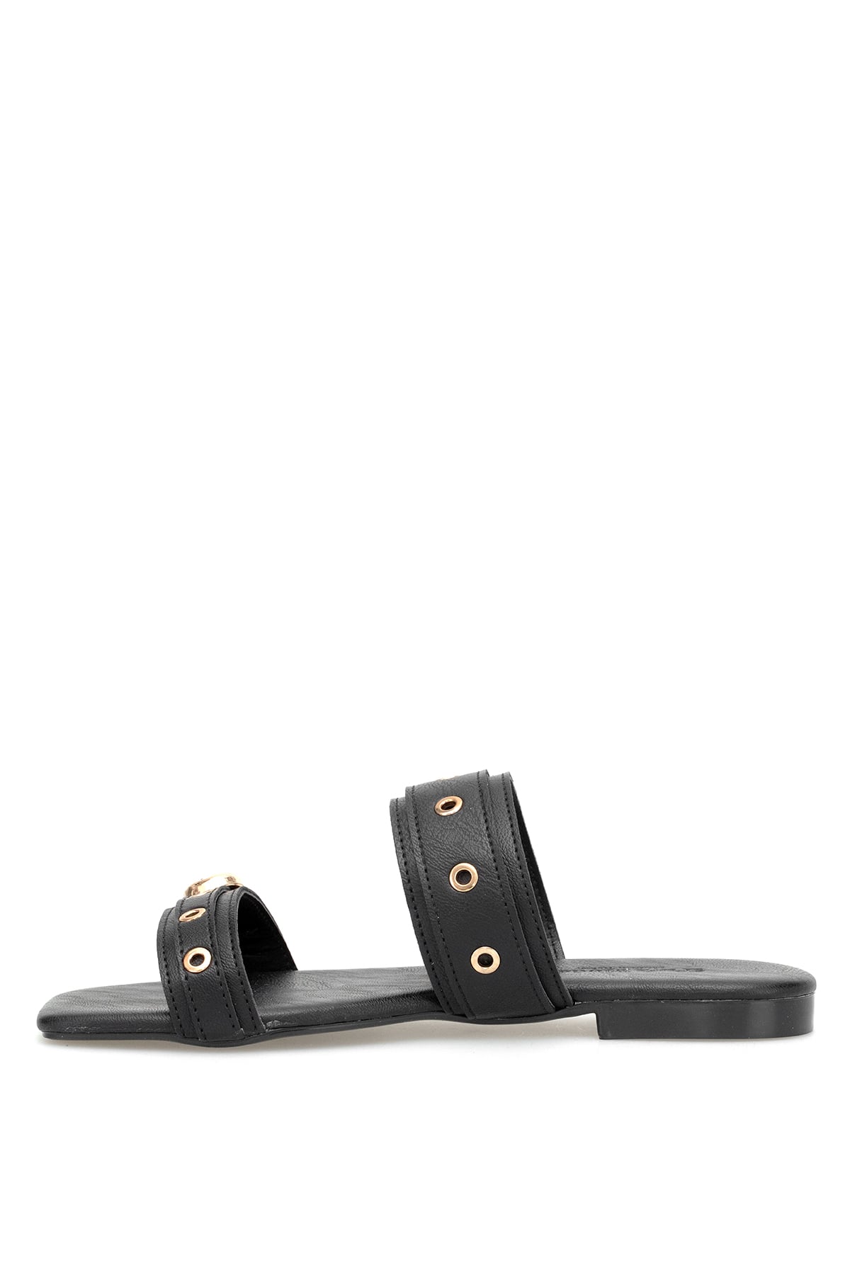 Ayakkabı Fuarı Bej Ayakkabı Fuarı Elit PM543 K927 Kadın Düz Terlik