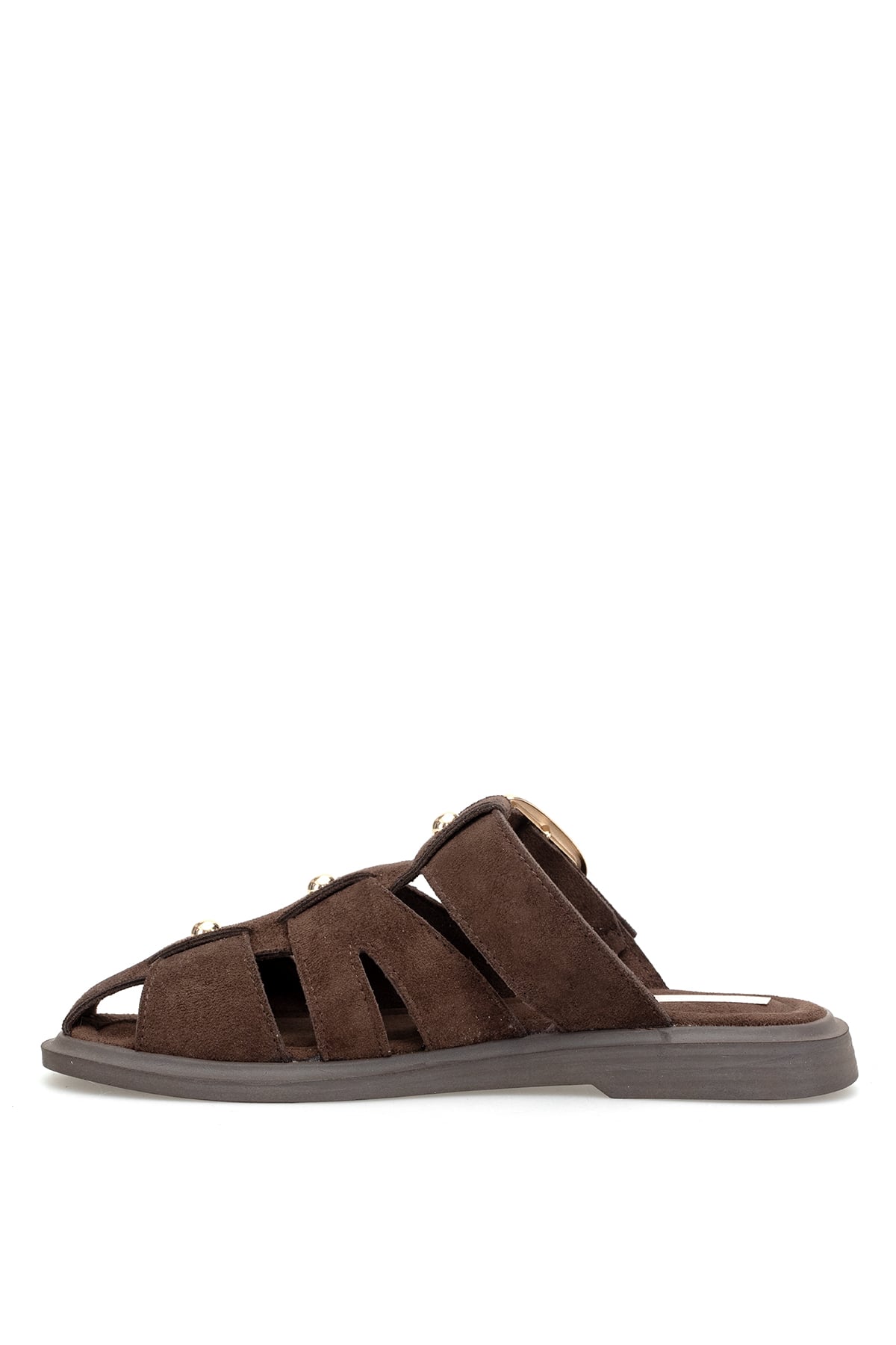 Ayakkabı Fuarı Siyah Ayakkabı Fuarı Elit PM183 K282 Kadın Düz Terlik