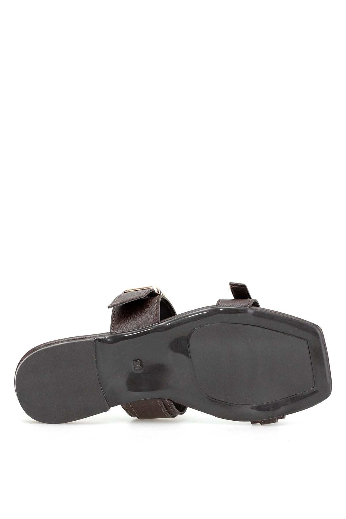 Ayakkabı Fuarı Bej Ayakkabı Fuarı Elit PM543 K927 Kadın Düz Terlik