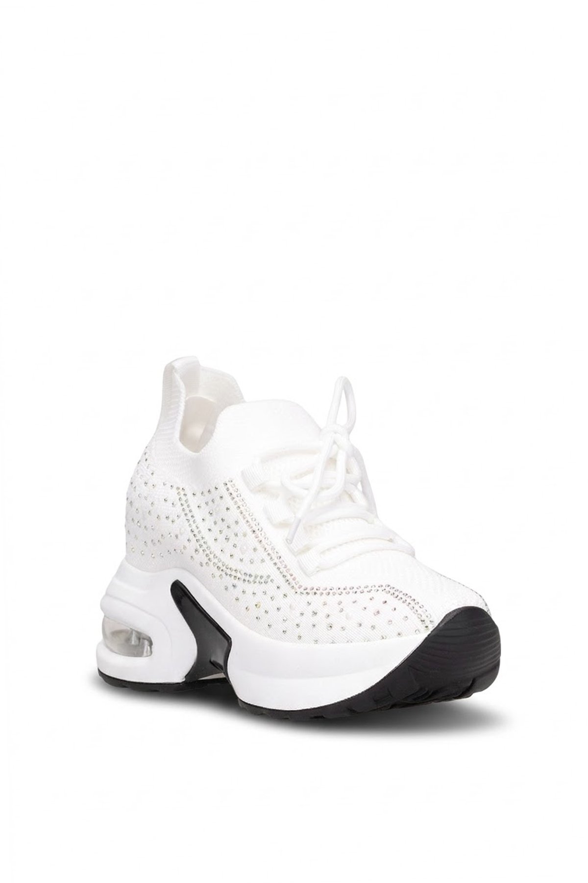 Ayakkabı Fuarı Siyah Ayakkabı Fuarı Elit HML2051 Kadın Taşlı Yürüyüş Ayakkabısı