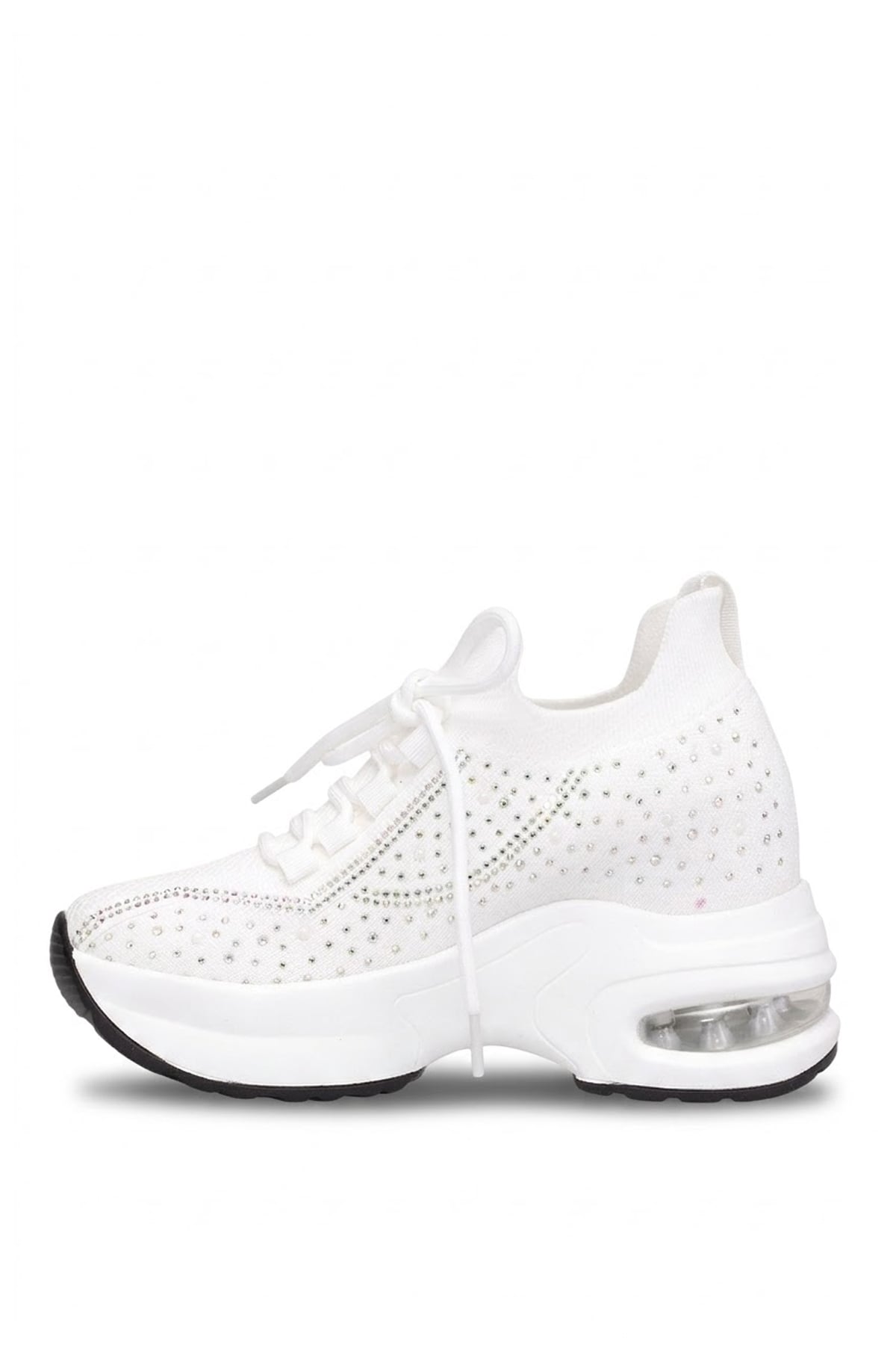 Ayakkabı Fuarı Siyah Ayakkabı Fuarı Elit HML2051 Kadın Taşlı Yürüyüş Ayakkabısı