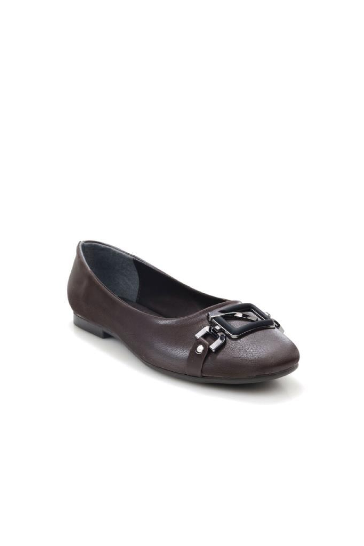 Papuçcity Bej Papuçcity Fendi 03417 Kadın Günlük Tokalı Babet
