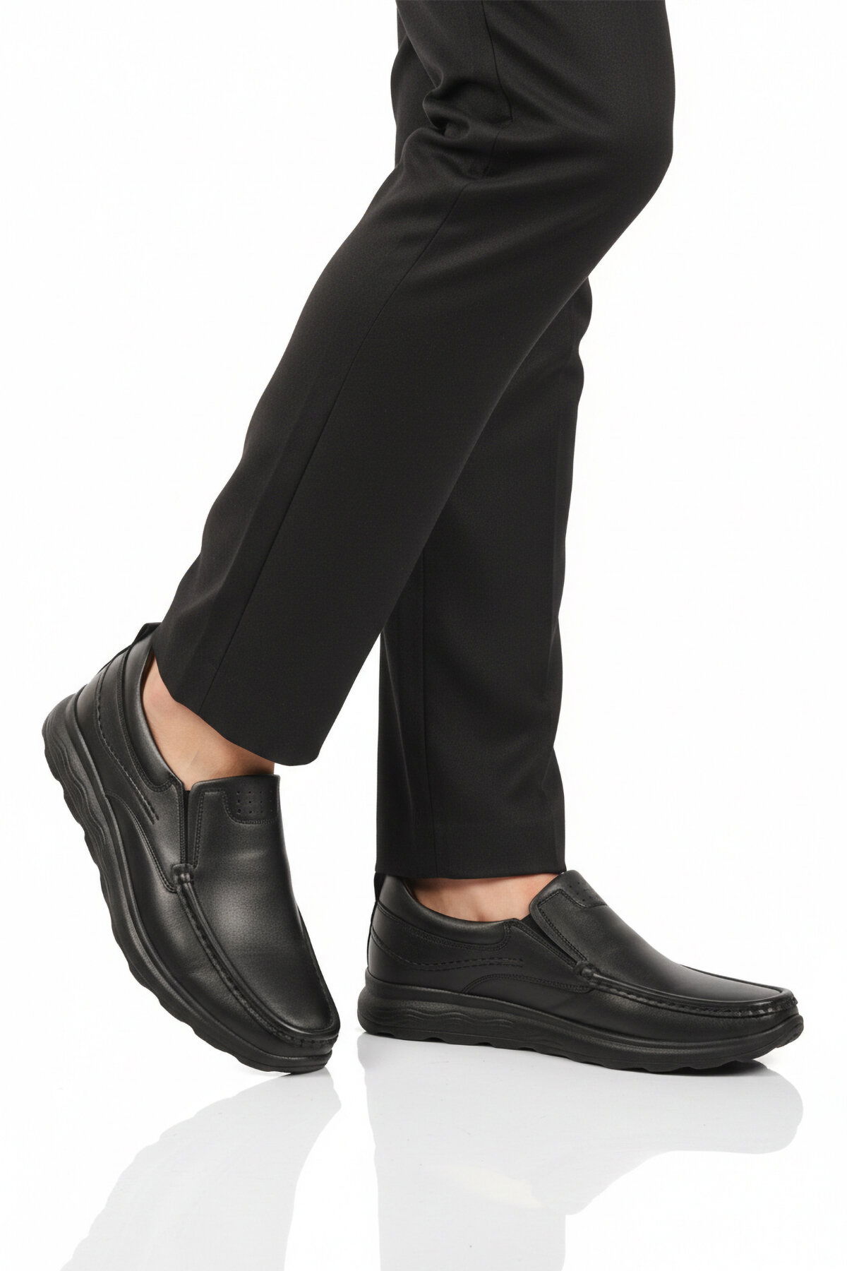 Ayakmod Siyah Ayakmod Premium Hakiki Deri Anatomik Erkek Casual Ayakkabı 2406 M