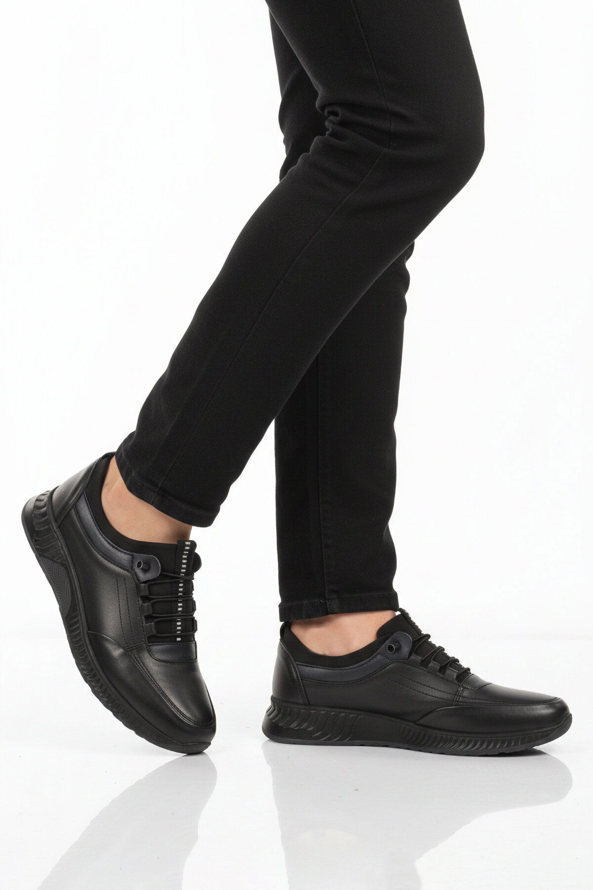 Ayakmod Siyah Ayakmod Premium Hakiki Deri Anatomik Erkek Casual Ayakkabı 1980 M
