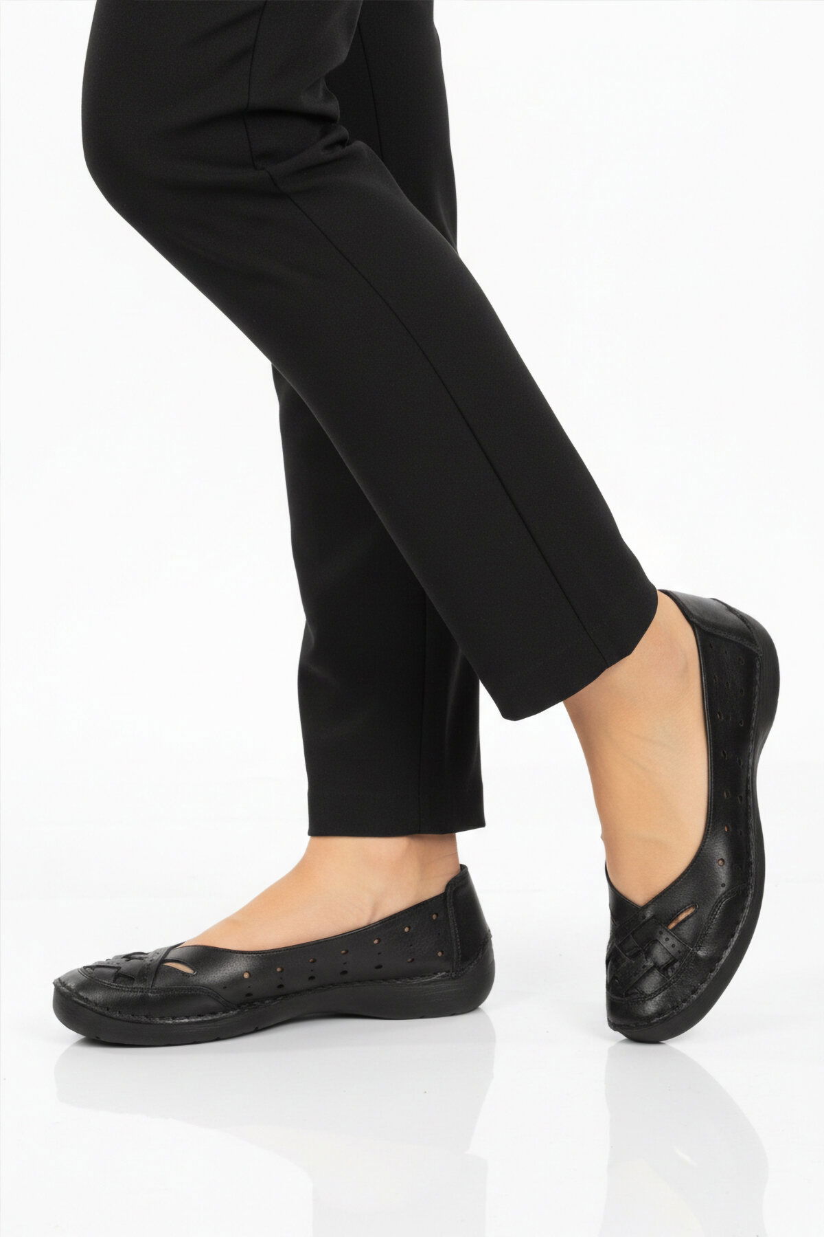 Ayakmod Bej Ayakmod Premium Hakiki Deri Anatomik Kadın Casual Ayakkabı 44401 Z