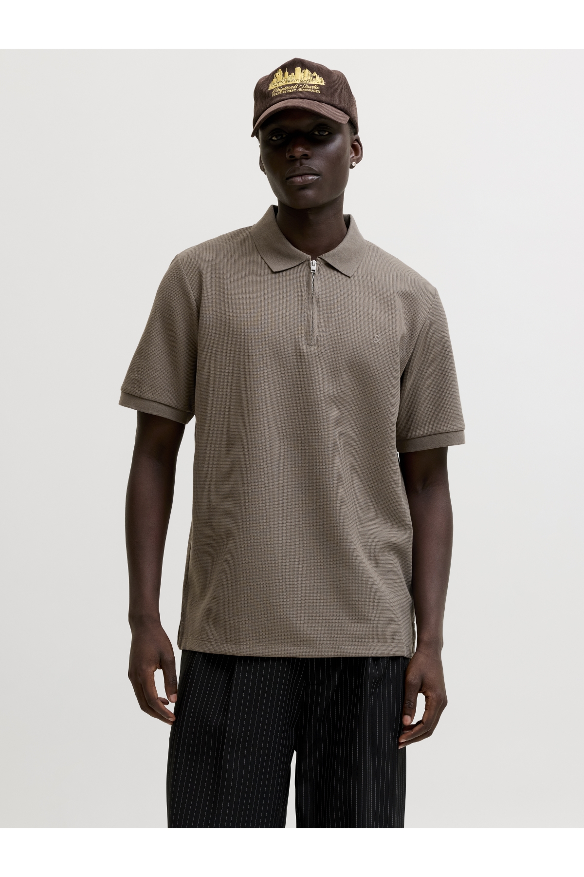 Jack Jones Jjeaustın Polo Ss Noos Erkek Bej Tshirt 12268130-06