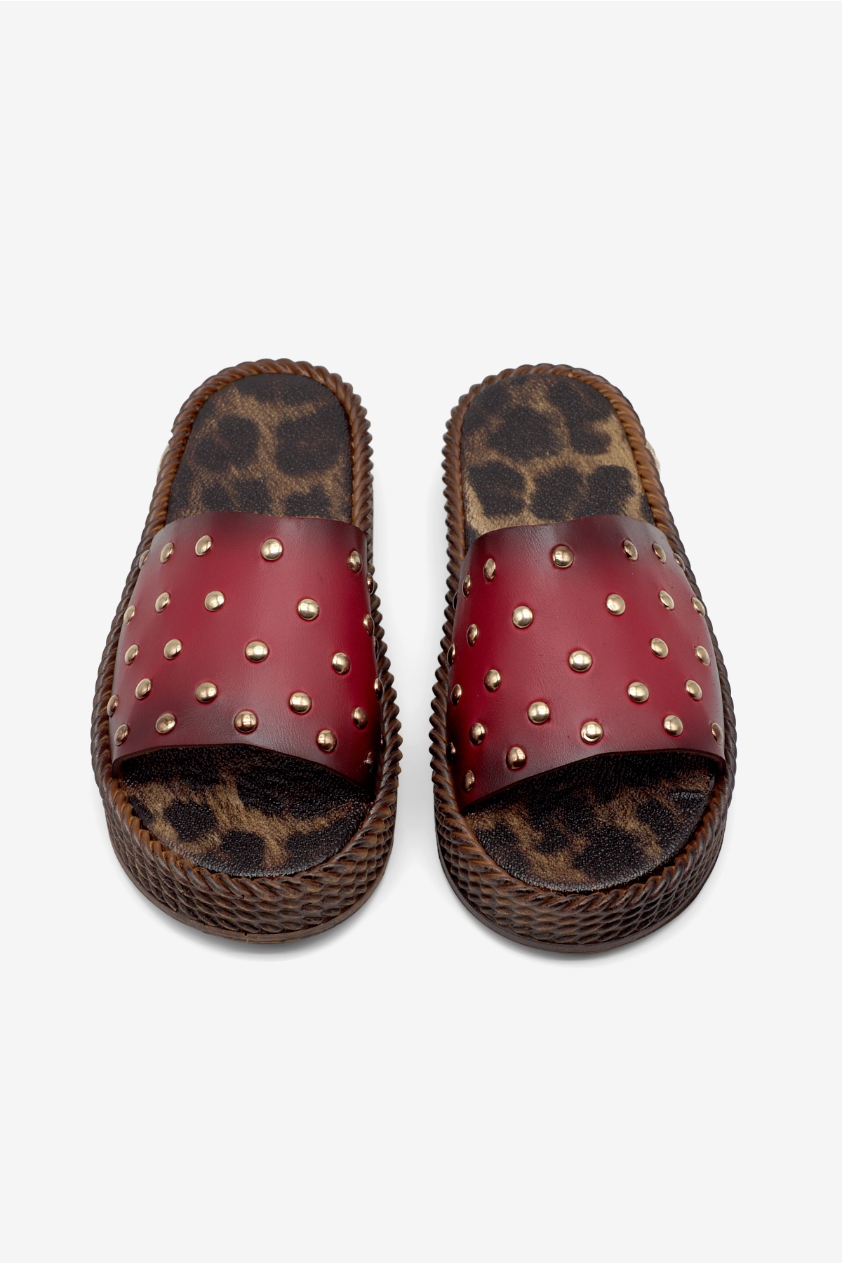 Tonny Black Kırmızı Tonny Black Poli Taban Kadın Düz Boncuk Detaylı Terlik