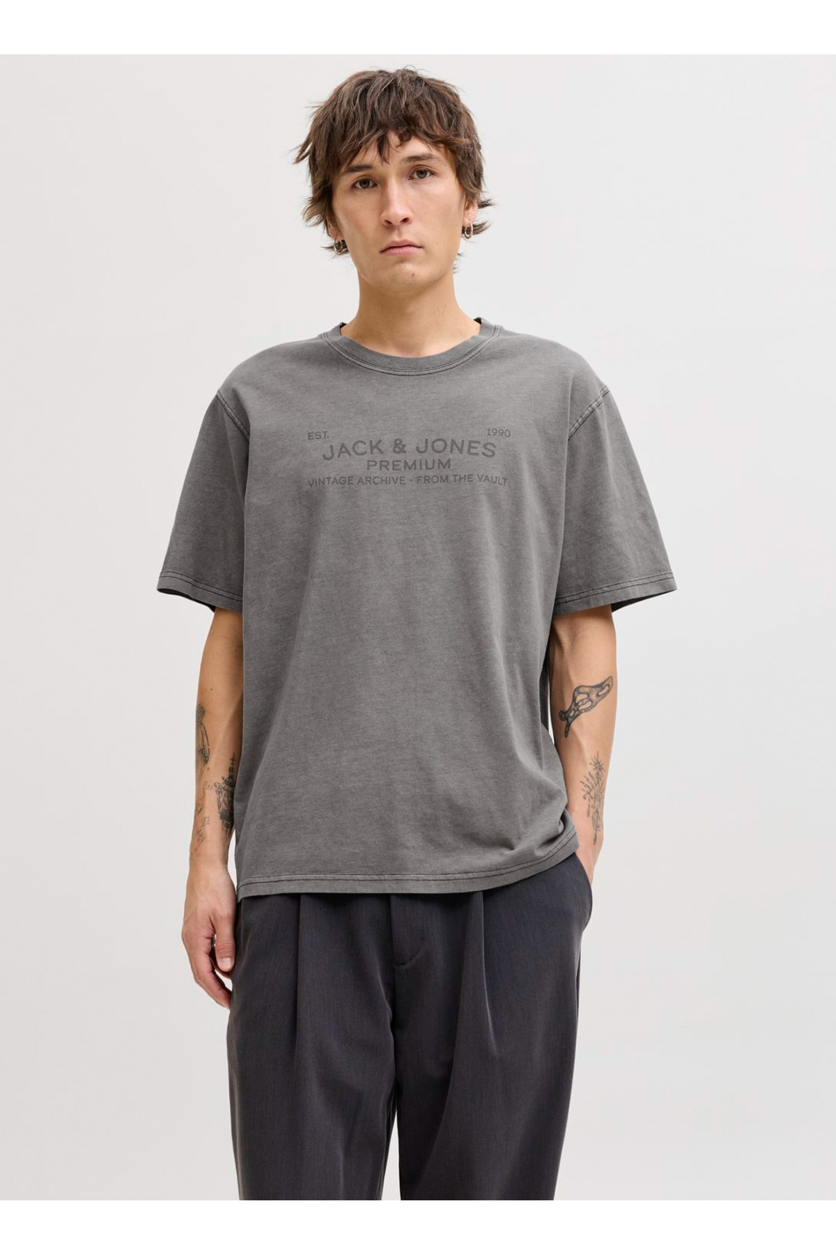 paledusk スーパーナチュラル Tシャツ 黒 サイズL Bisiklet Yaka Siyah Erkek T-Shirt 12293014 JPRBLUAIDEN SS TEE
