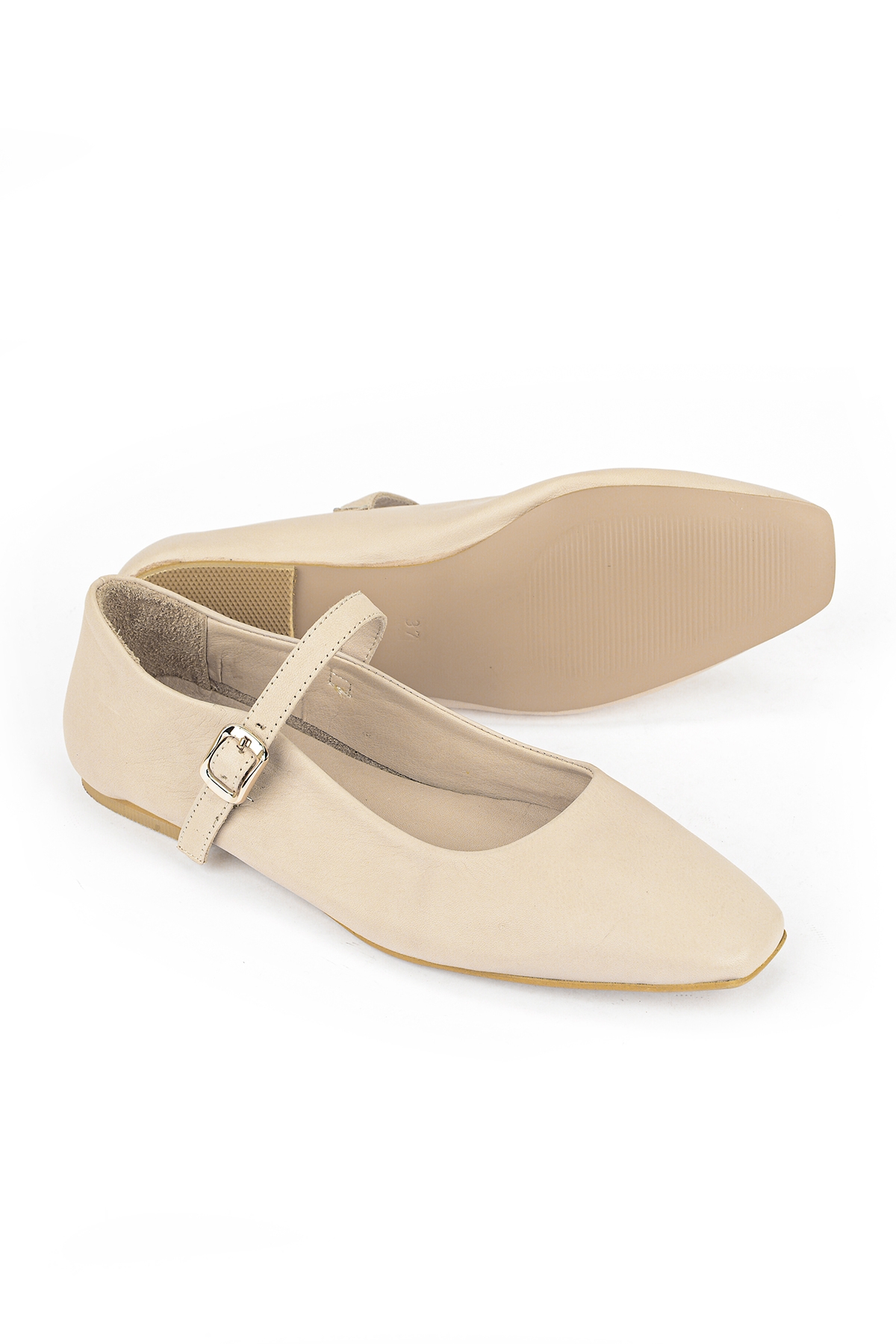 Ziya Beyaz Ziya Hakiki Kadın Deri Babet 1611022Z2735