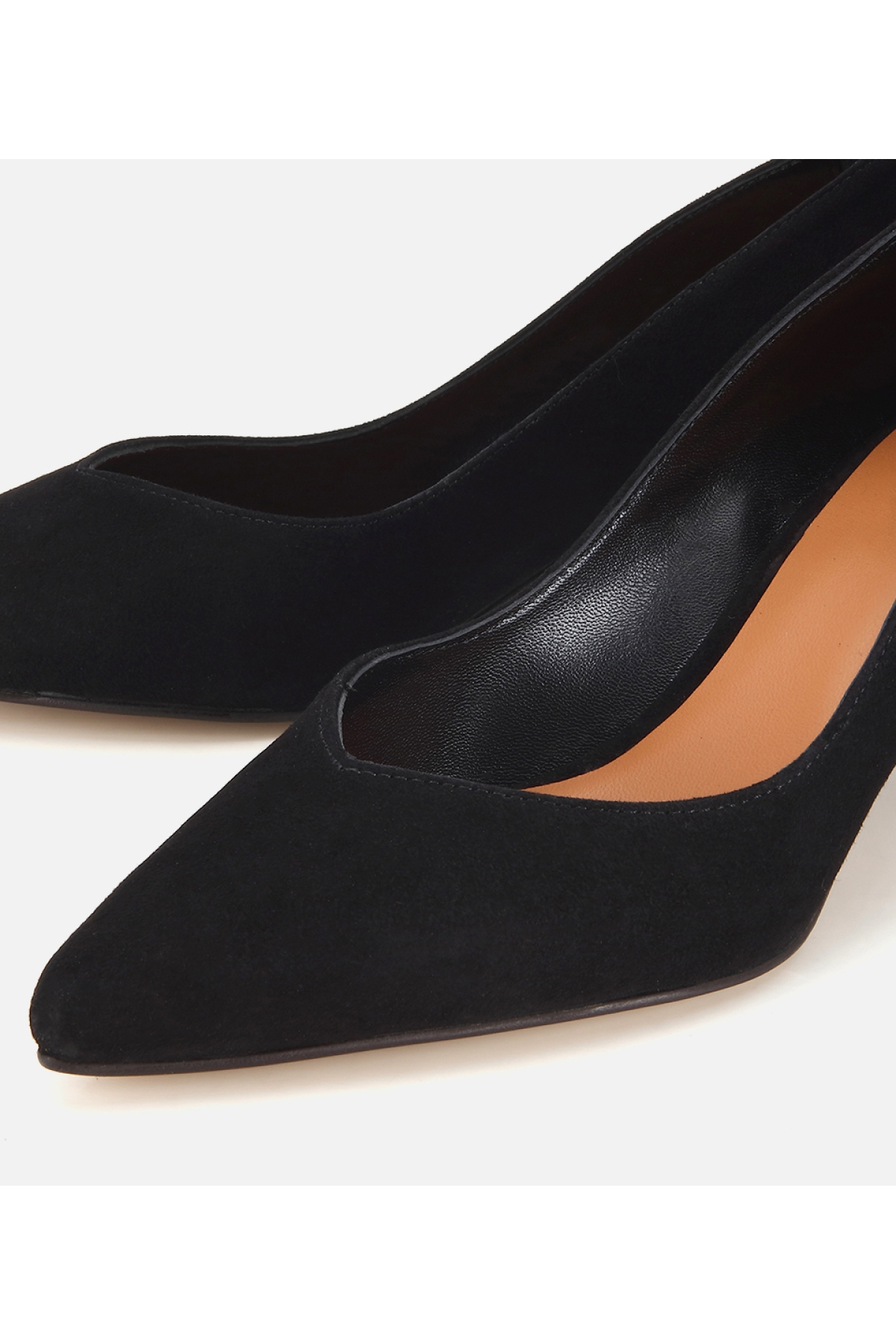 Hotiç Siyah Hotiç Hotiç Süet Kadın Deri Kısa Topuklu Stiletto