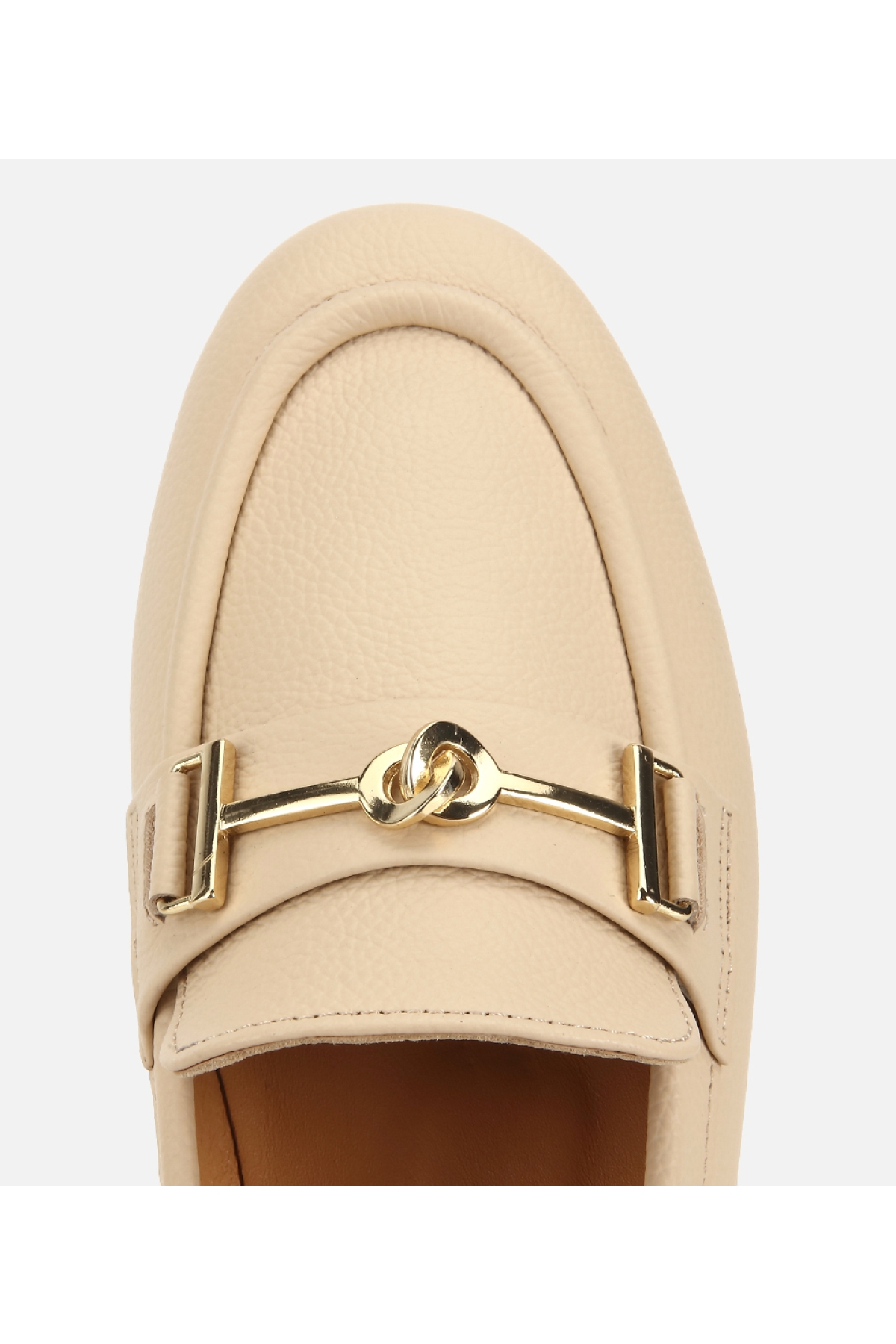 Hotiç Kahverengi Hotiç Hotiç Deri Kadın Yumuşak Dokulu Tokalı Klasik Loafer