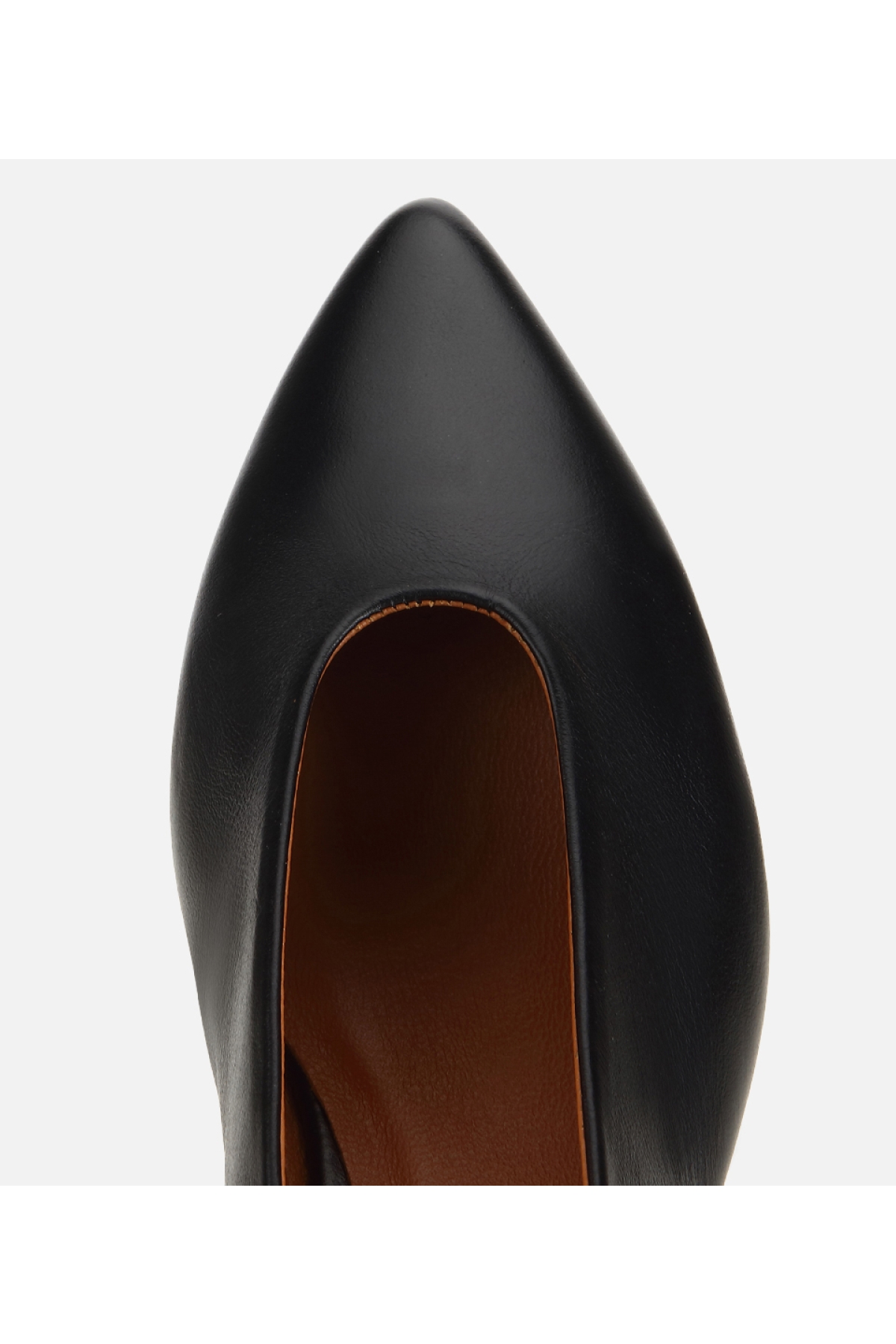 Hotiç Turuncu Hotiç Hotiç Deri Kadın Arkası Açık Kalın Topuklu Ayakkabı