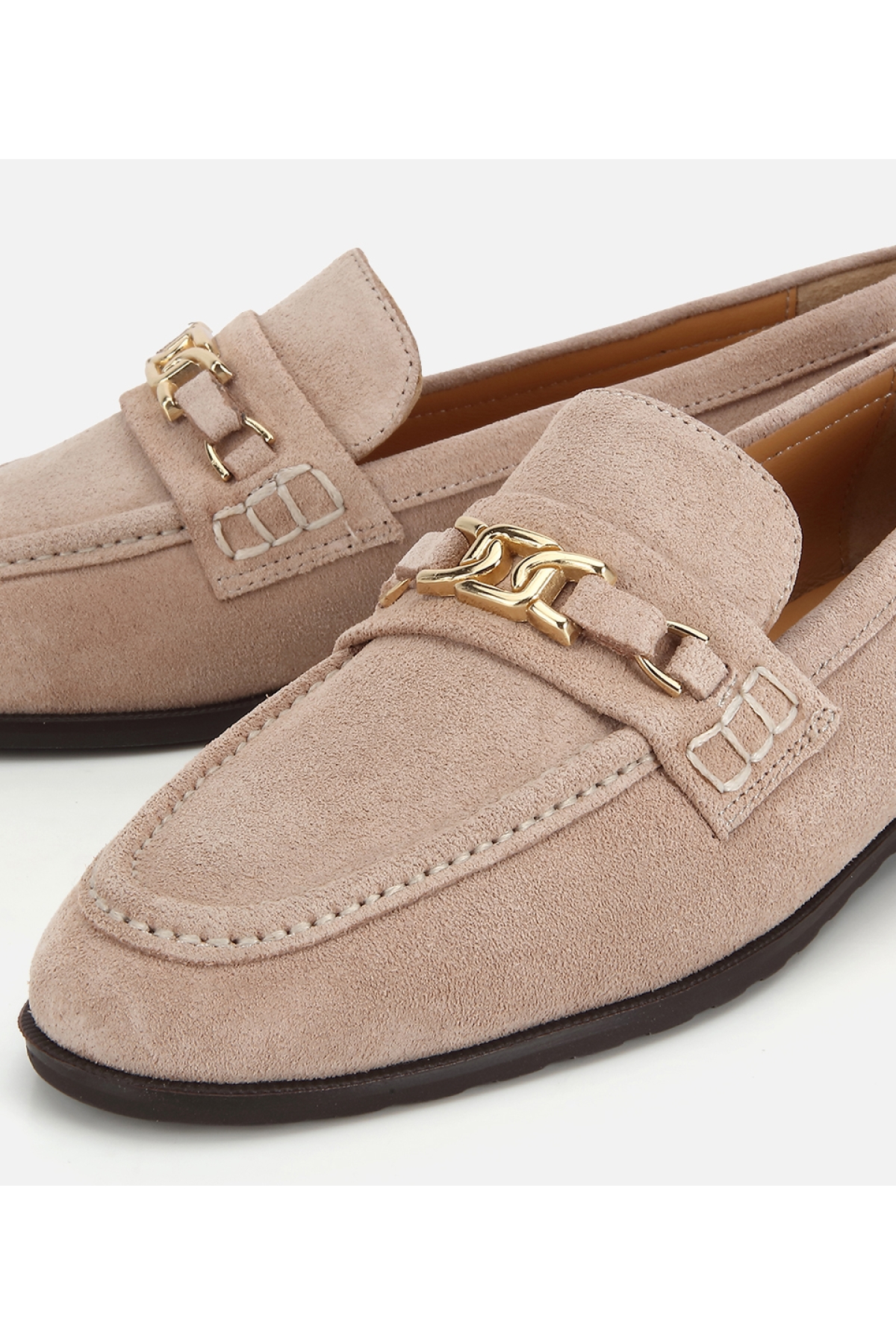 Hotiç Yeşil Hotiç Hotiç Süet Kadın Deri Toka Detaylı Klasik Loafer