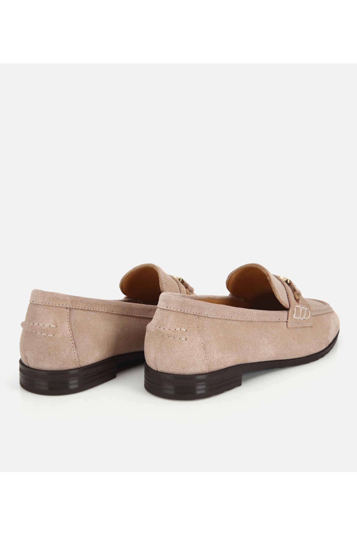 Hotiç Yeşil Hotiç Hotiç Süet Kadın Deri Toka Detaylı Klasik Loafer