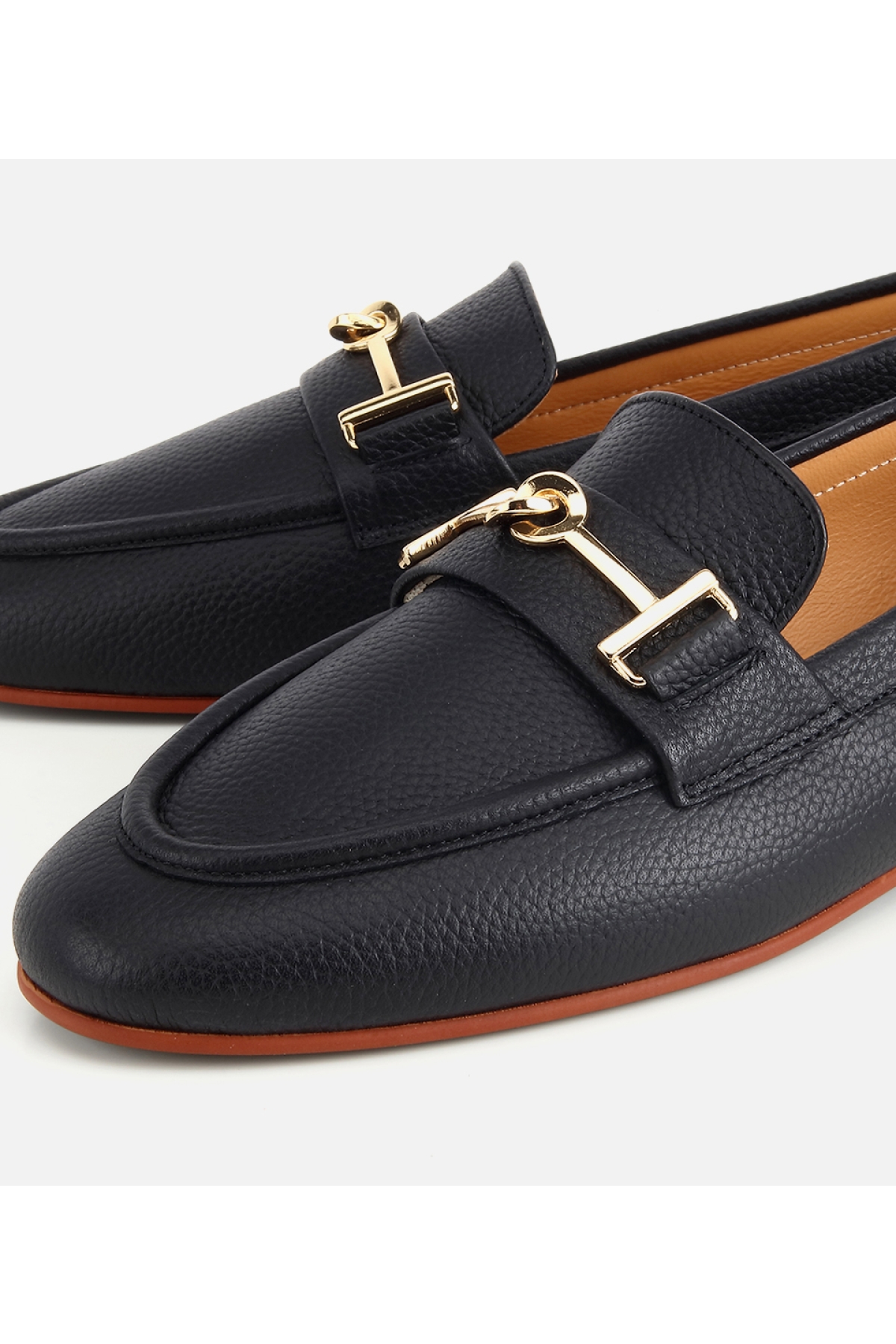 Hotiç Kahverengi Hotiç Hotiç Deri Kadın Yumuşak Dokulu Tokalı Klasik Loafer