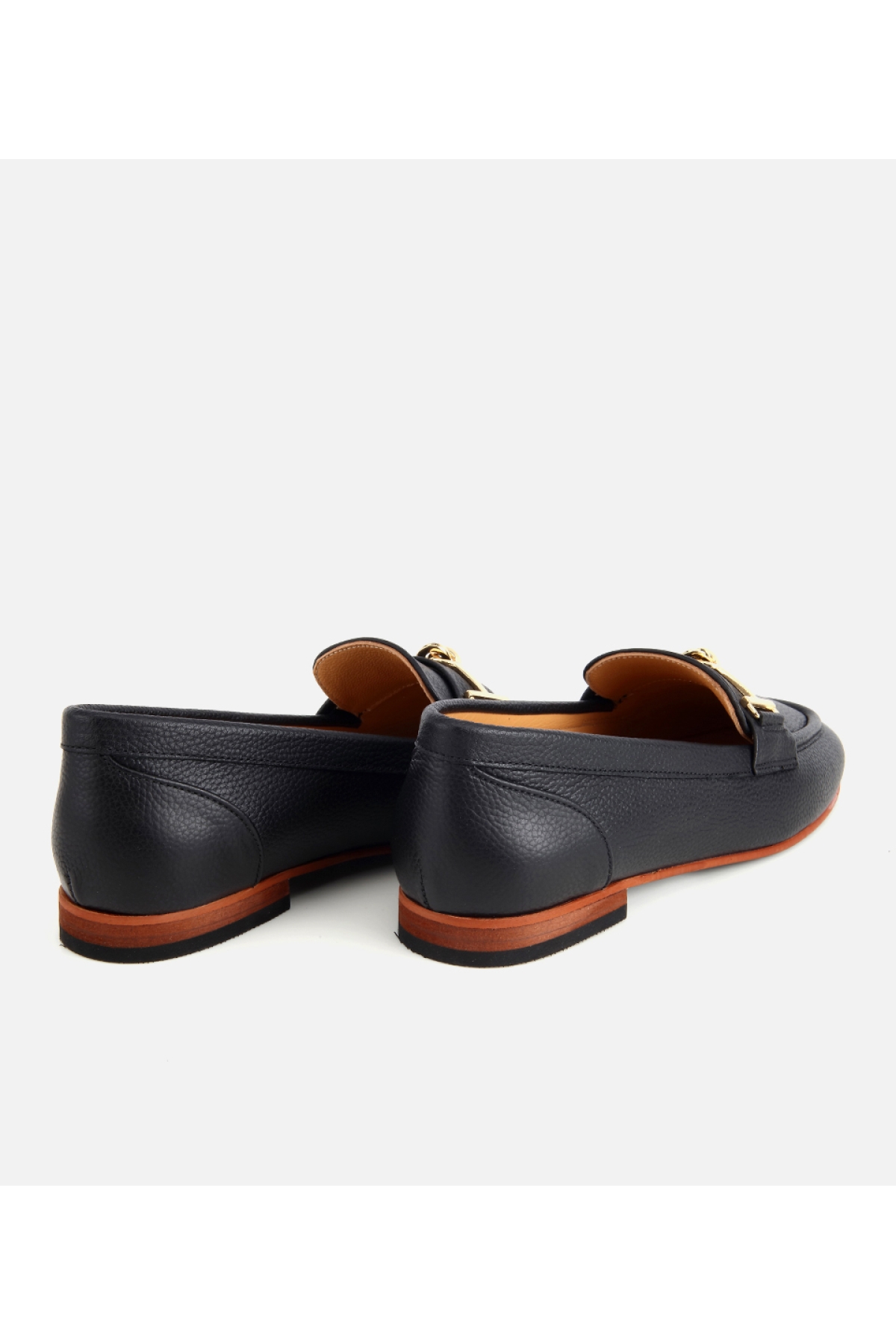 Hotiç Kahverengi Hotiç Hotiç Deri Kadın Yumuşak Dokulu Tokalı Klasik Loafer