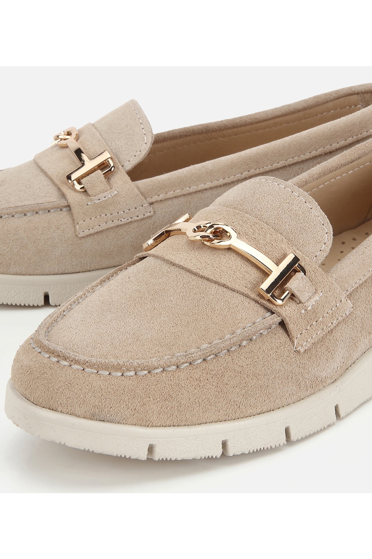 Hotiç Kahverengi Hotiç Hotiç Süet Kadın Deri Yumuşak Tabanlı Tokalı Günlük Loafer