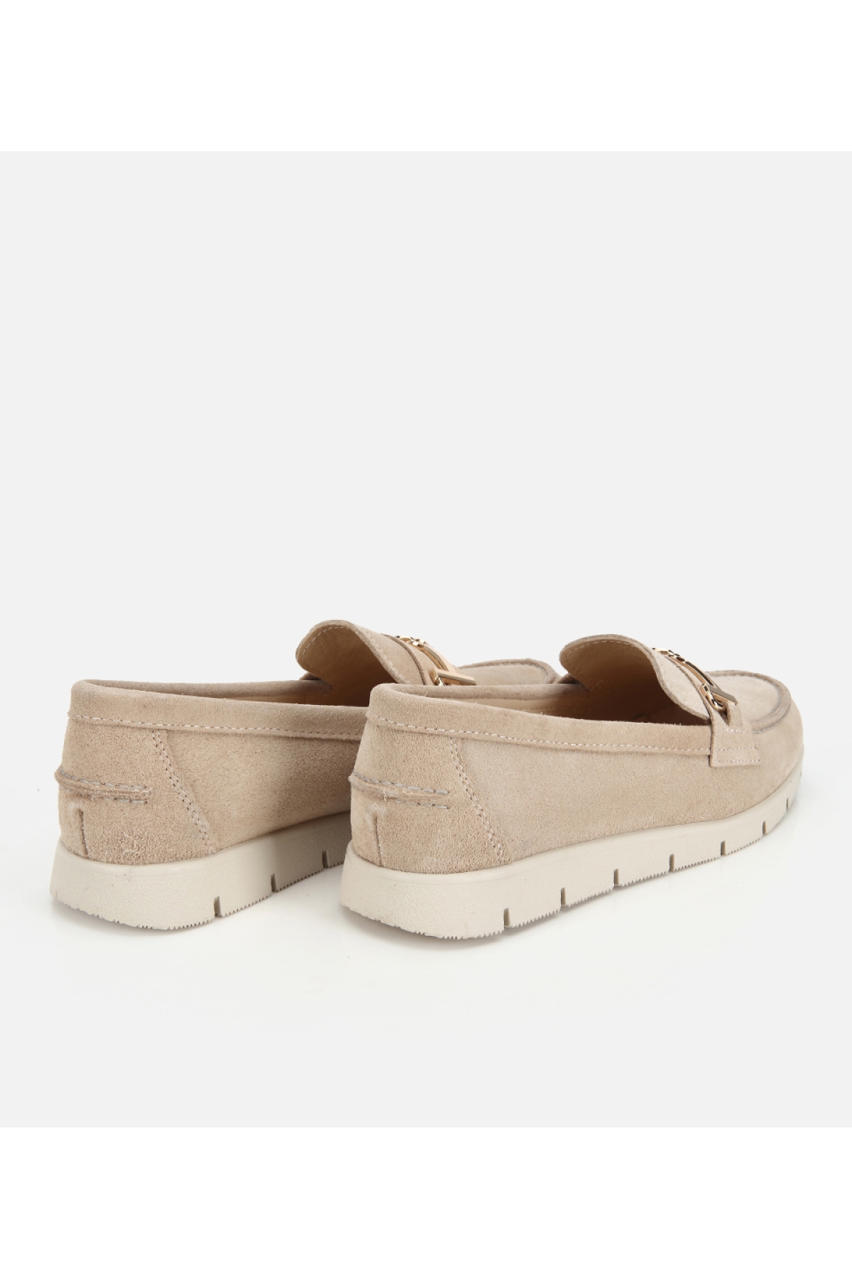 Hotiç Kahverengi Hotiç Hotiç Süet Kadın Deri Yumuşak Tabanlı Tokalı Günlük Loafer