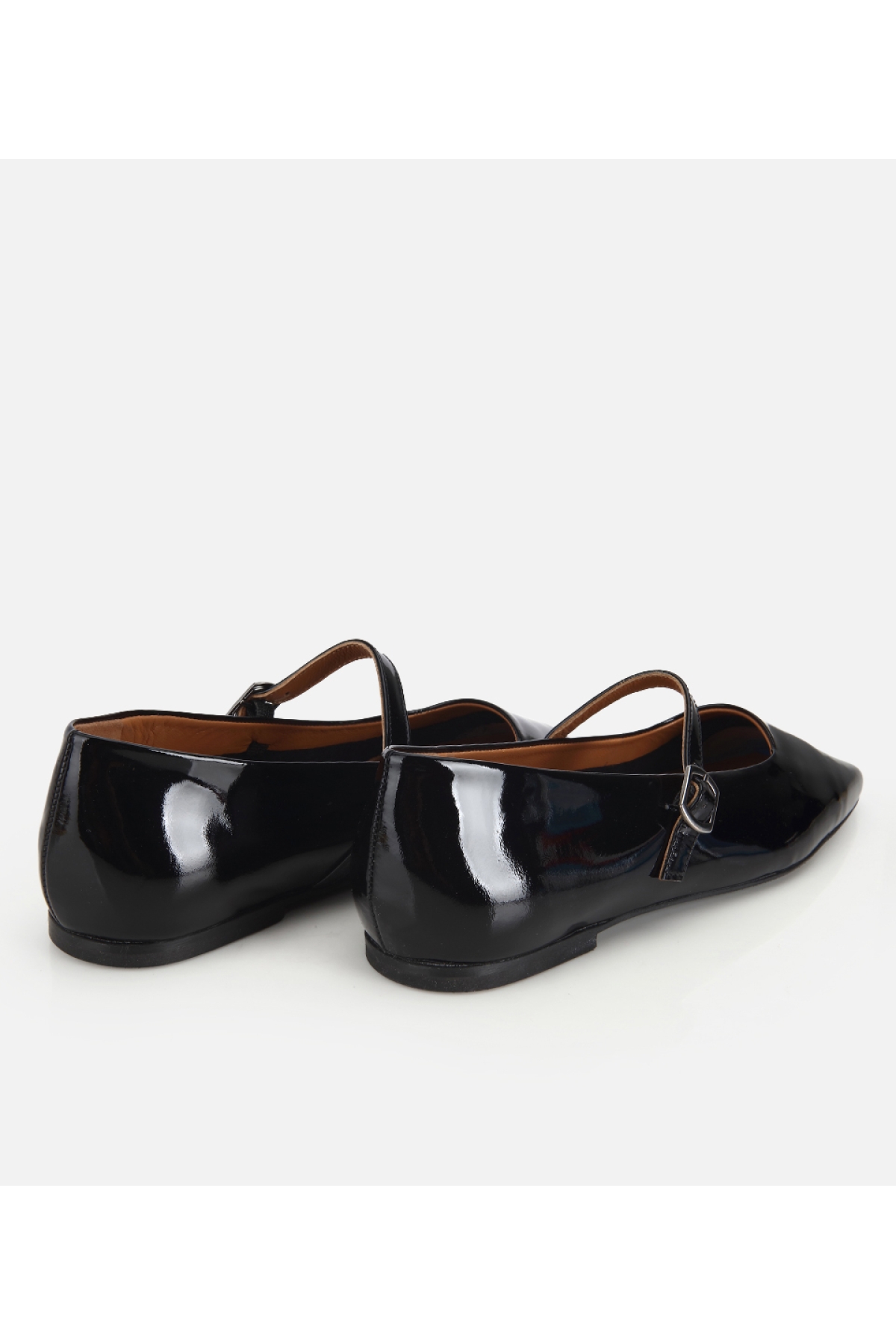 Hotiç Bordo Hotiç Hotiç Rugan Kadın Deri Bantlı Küt Burunlu Babet