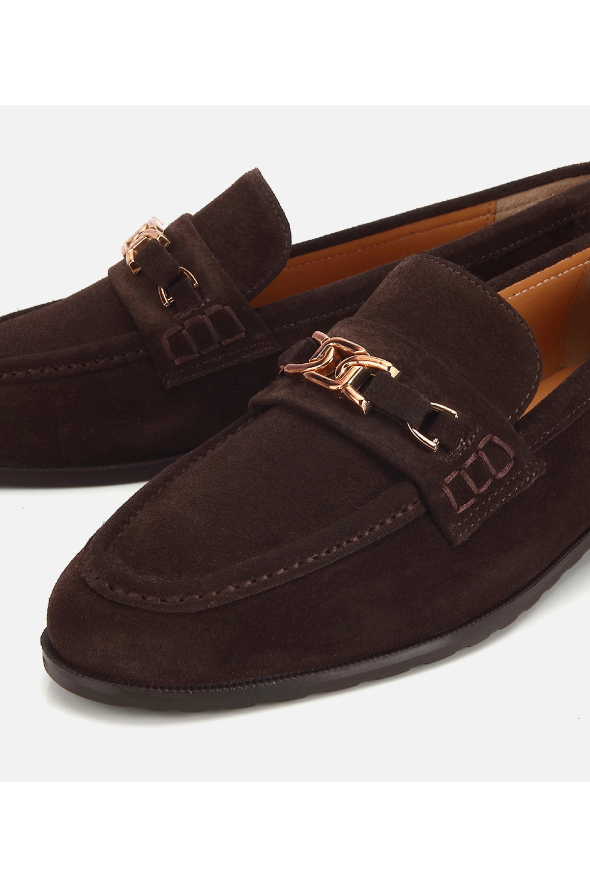 Hotiç Yeşil Hotiç Hotiç Süet Kadın Deri Toka Detaylı Klasik Loafer
