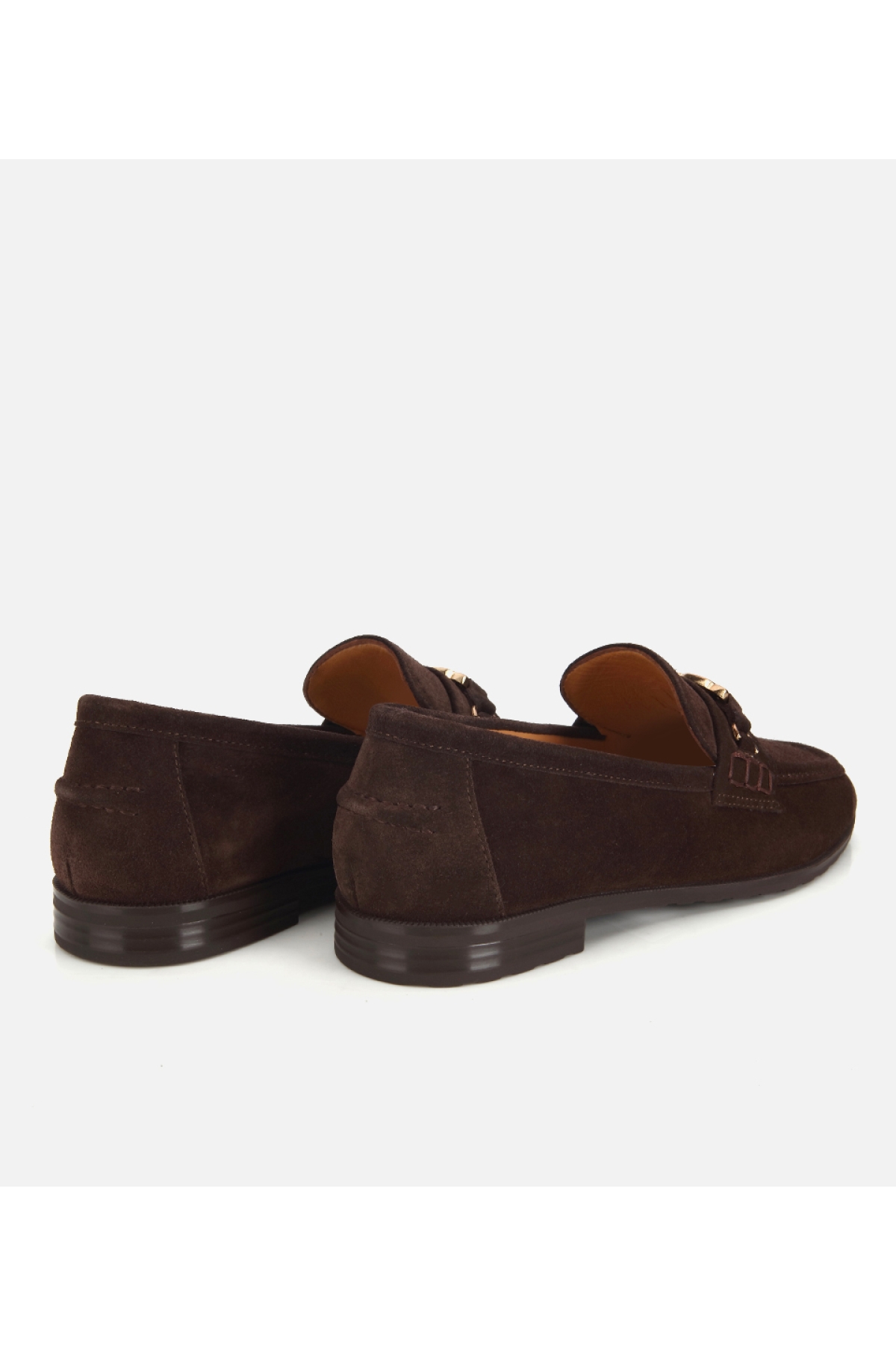 Hotiç Yeşil Hotiç Hotiç Süet Kadın Deri Toka Detaylı Klasik Loafer