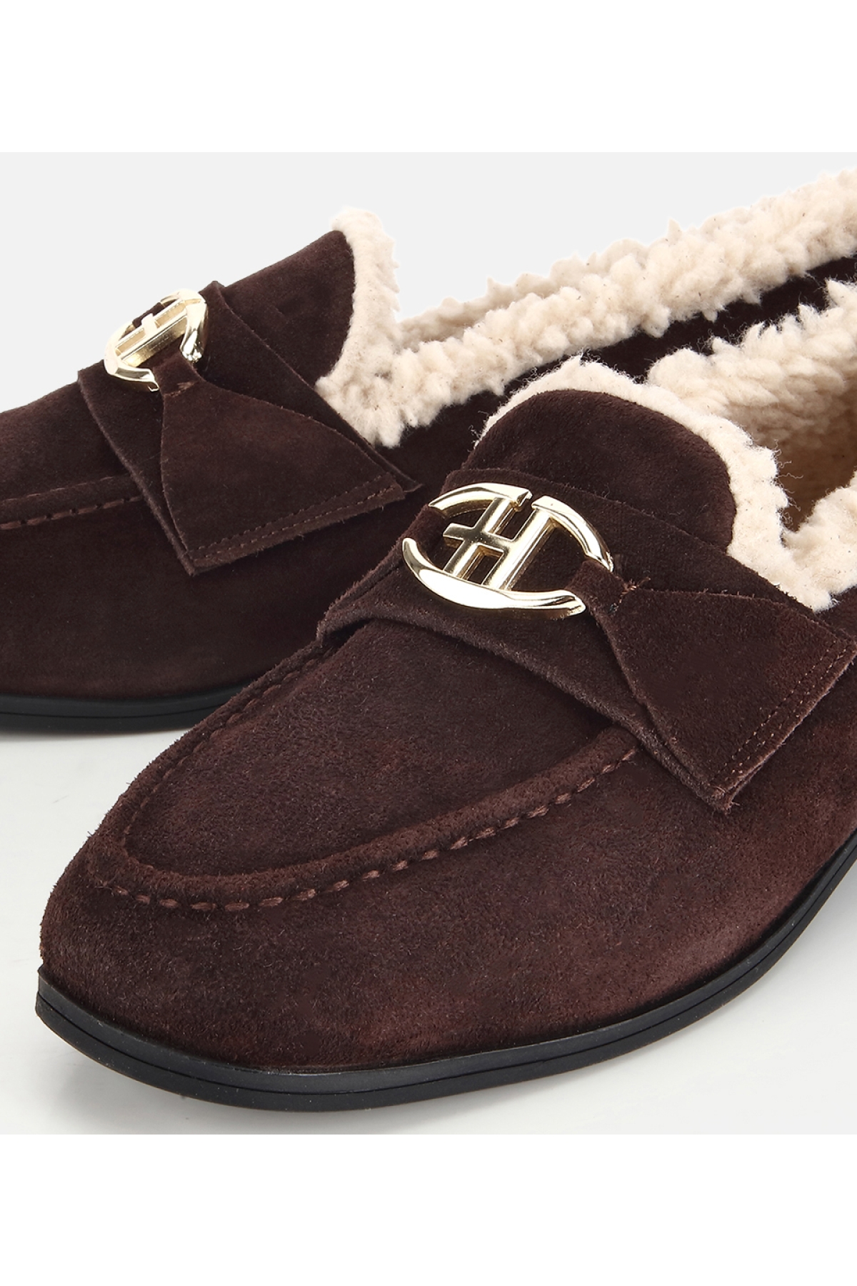 Hotiç Taba Hotiç Hotiç Süet Kadın Deri İçi Kürklü Klasik Loafer