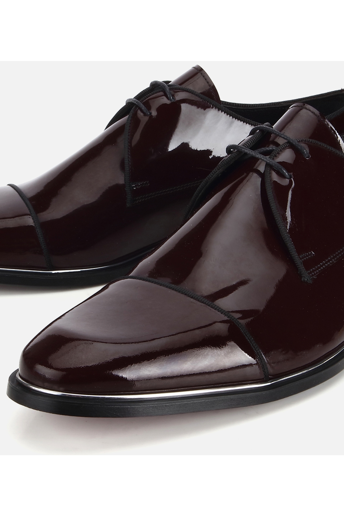 Hotiç Bordo Hotiç Hotiç Rugan Erkek Deri Metal Detaylı Klasik Ayakkabı