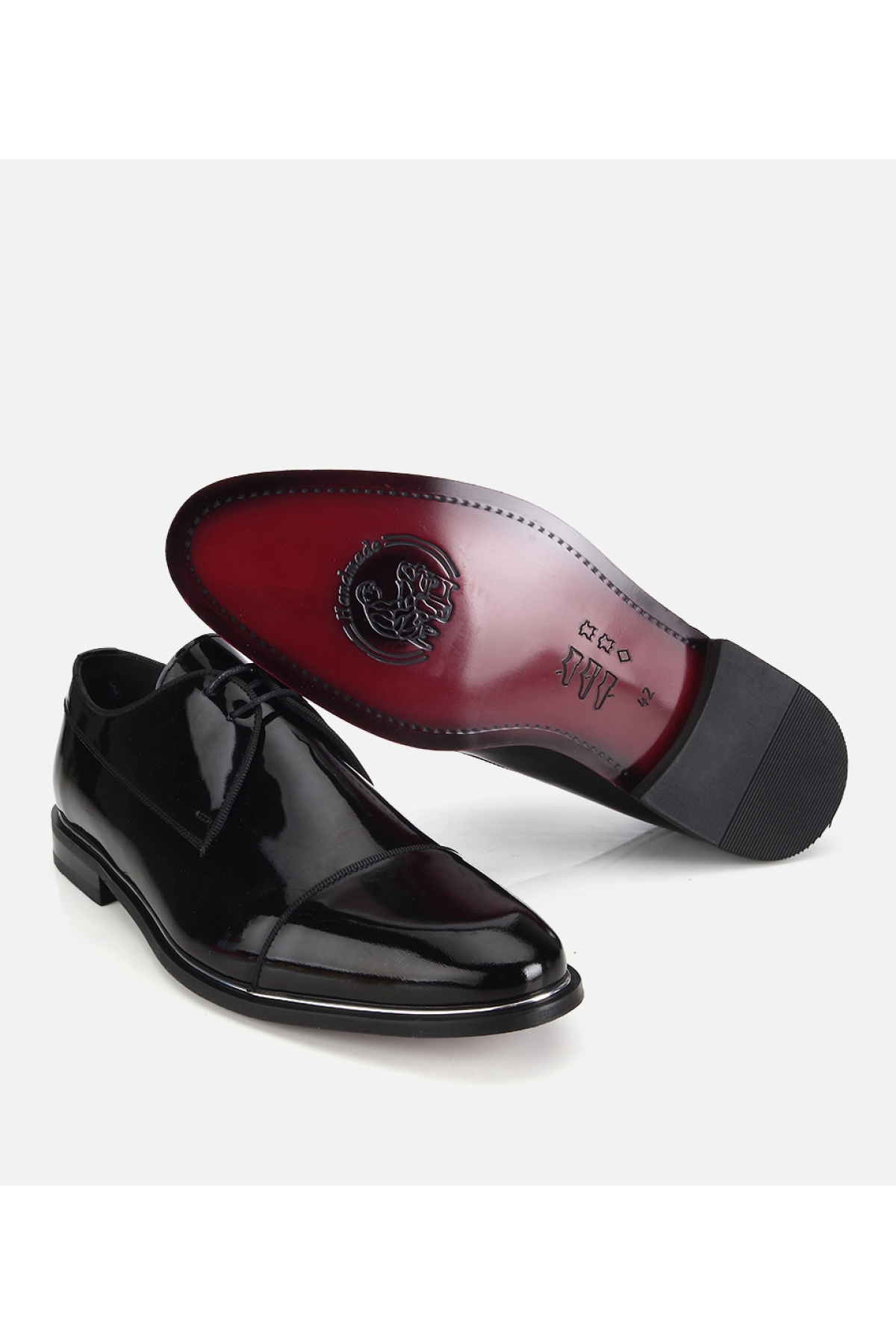 Hotiç Bordo Hotiç Hotiç Rugan Erkek Deri Metal Detaylı Klasik Ayakkabı