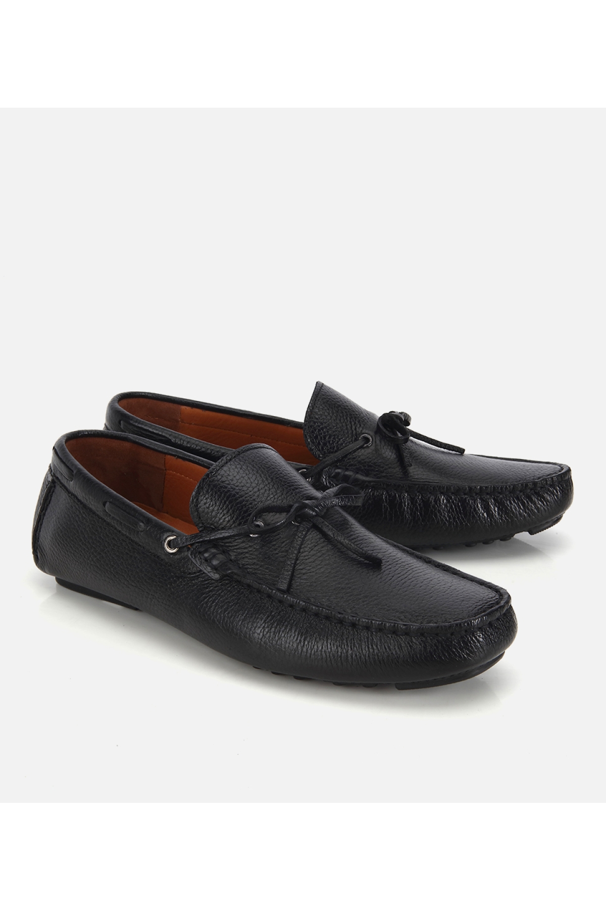 Hotiç Siyah Hotiç Hotiç Deri Erkek Fiyonk Detaylı Günlük Loafer