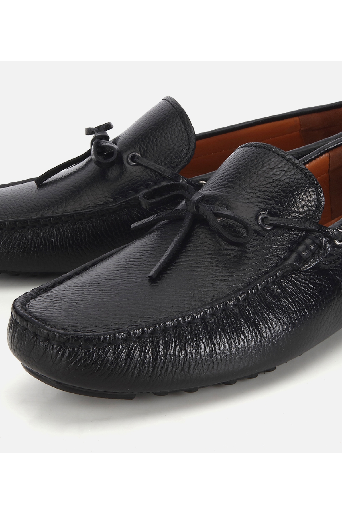 Hotiç Siyah Hotiç Hotiç Deri Erkek Fiyonk Detaylı Günlük Loafer