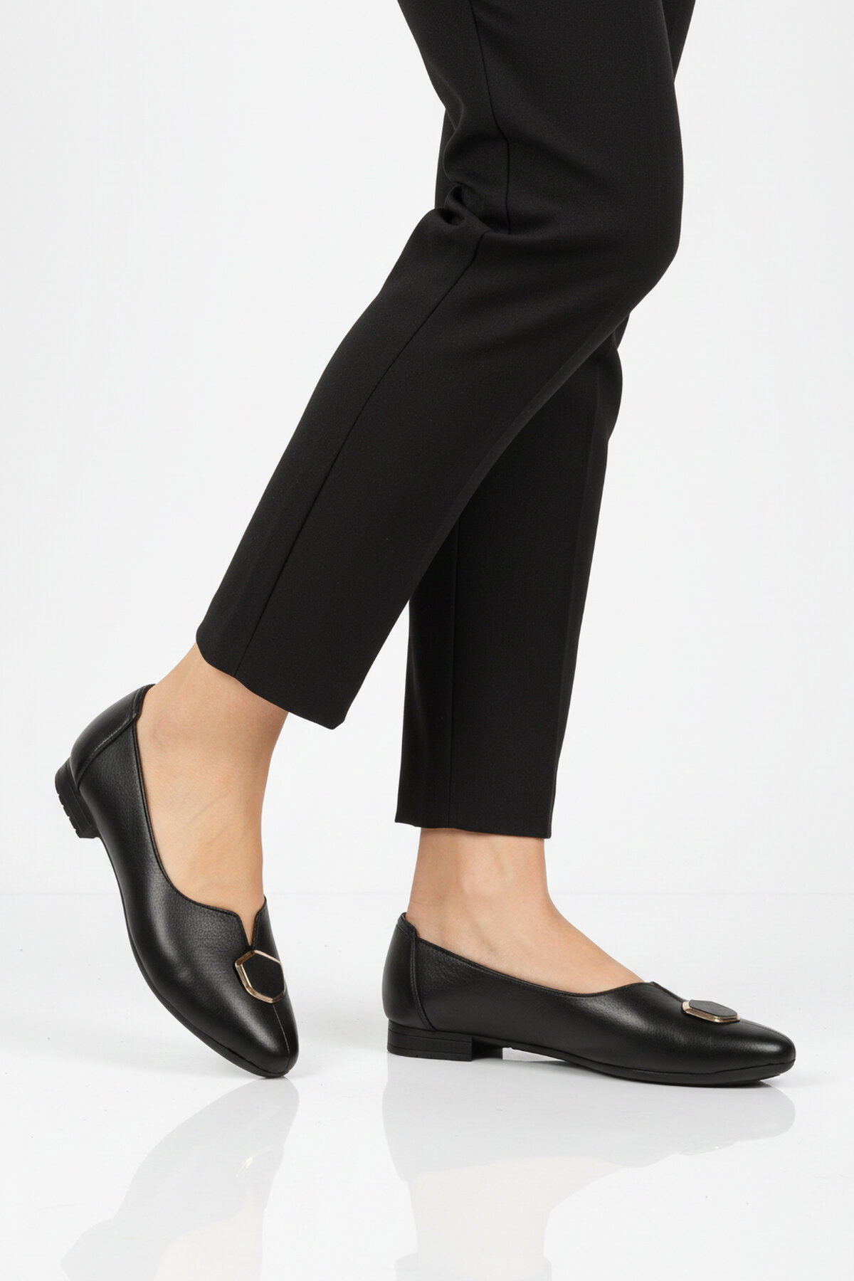 Ayakmod Bej Ayakmod Hakiki Deri Kadın Casual Ayakkabı 618 Z