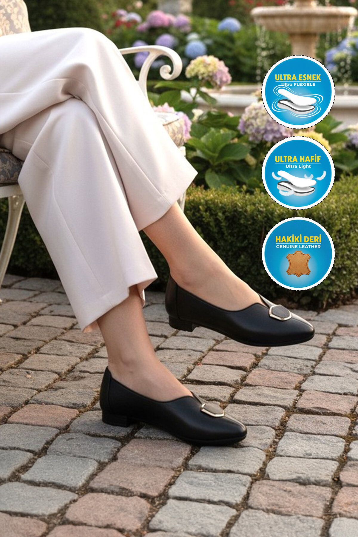 Ayakmod Bej Ayakmod Hakiki Deri Kadın Casual Ayakkabı 618 Z