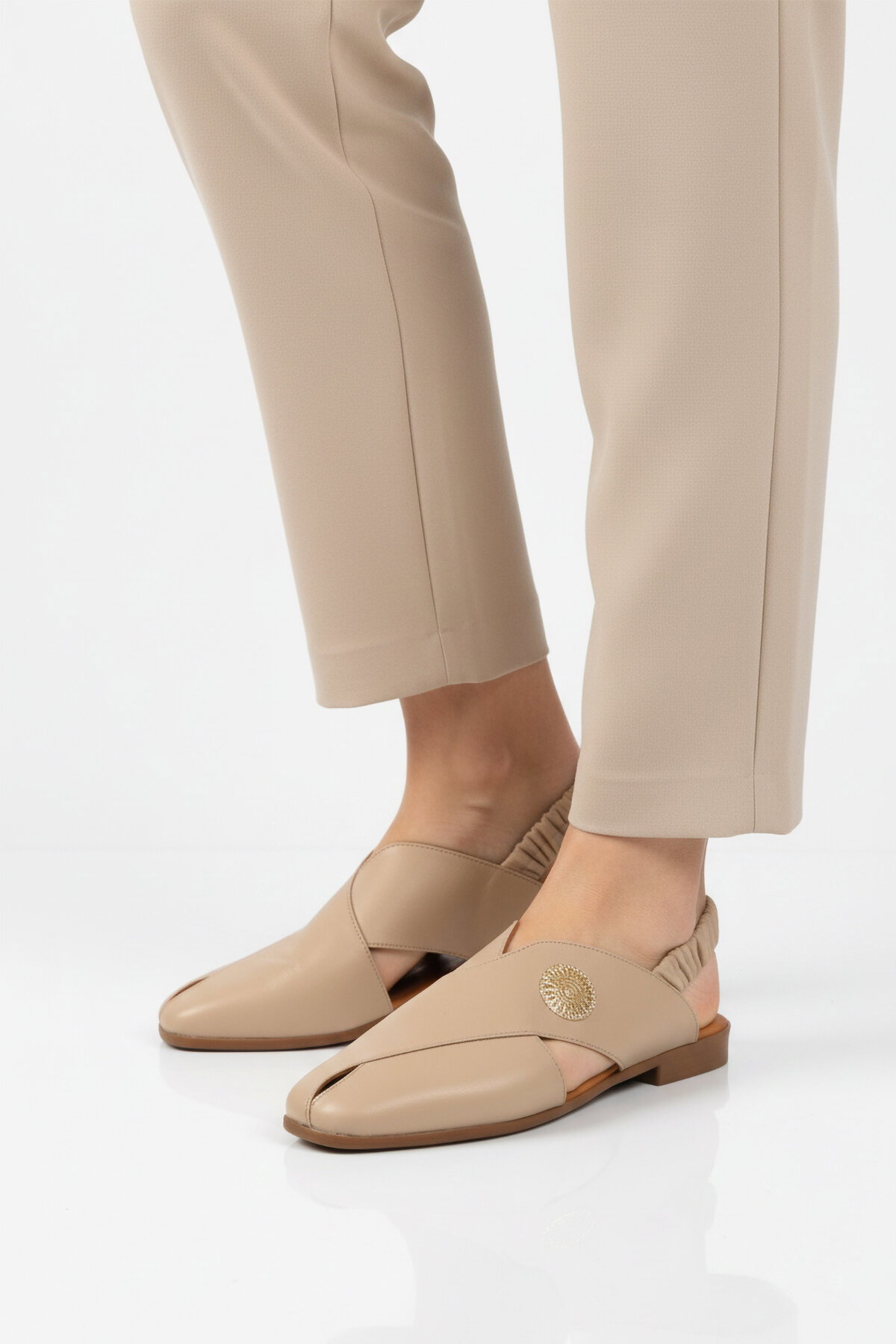 Ayakmod Siyah Ayakmod Hakiki Deri Kadın Sandalet 604 Z