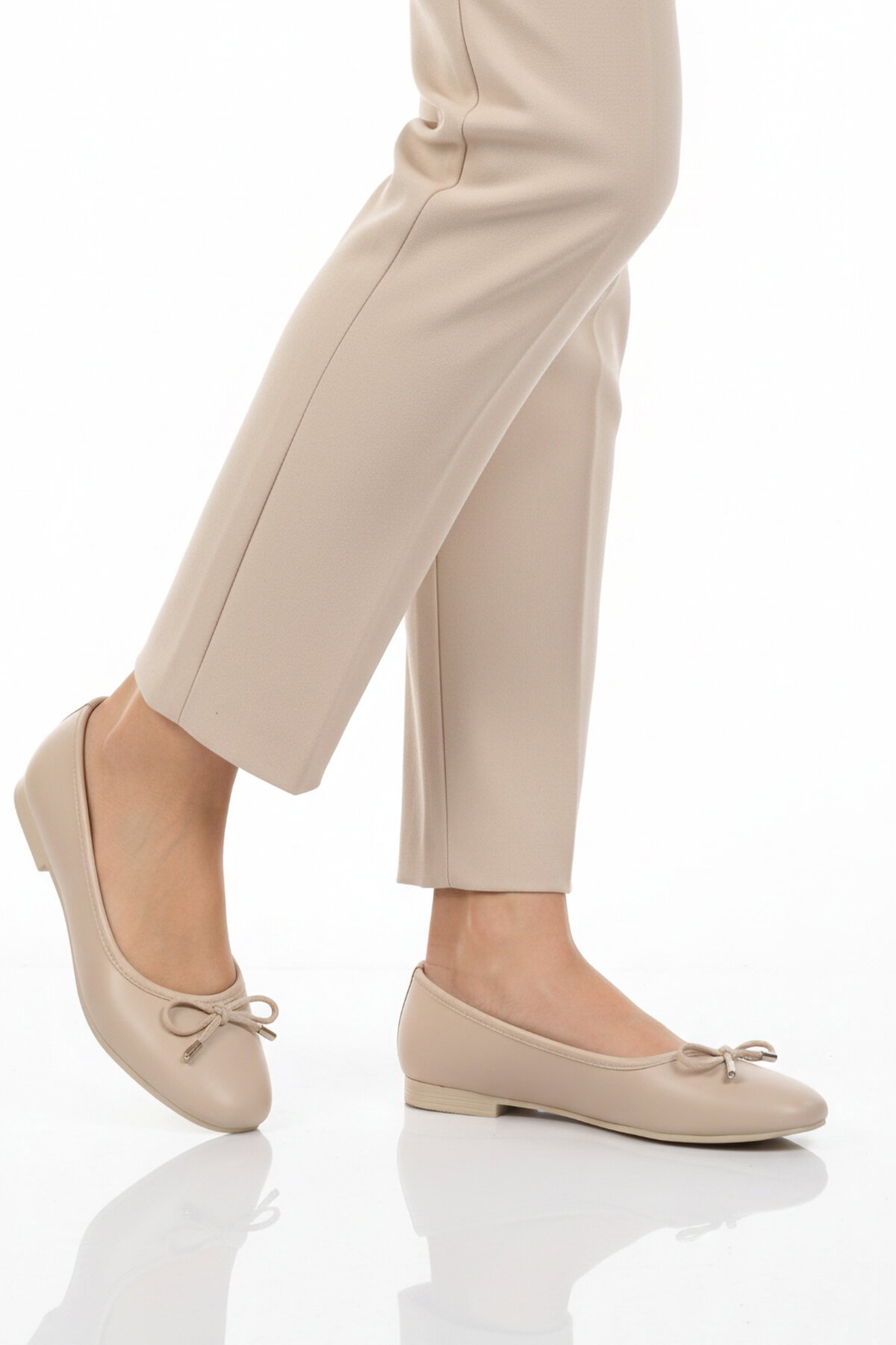 Ayakmod Bej Ayakmod Hafif Kadın Babet Ayakkabı B-34 Z