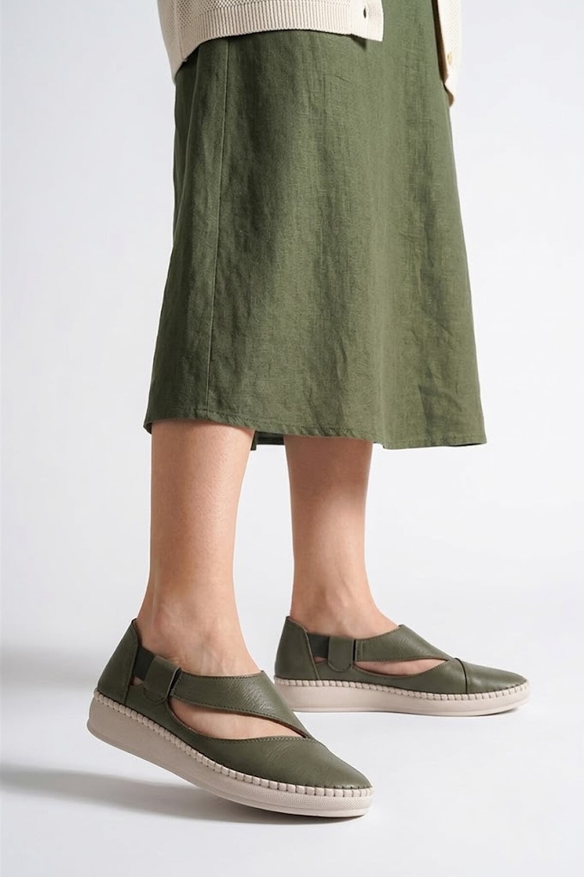 Ayakkabı Fuarı Siyah Ayakkabı Fuarı Fuari Elit 26YSLNVT01C Kadın Hakiki Deri Casual