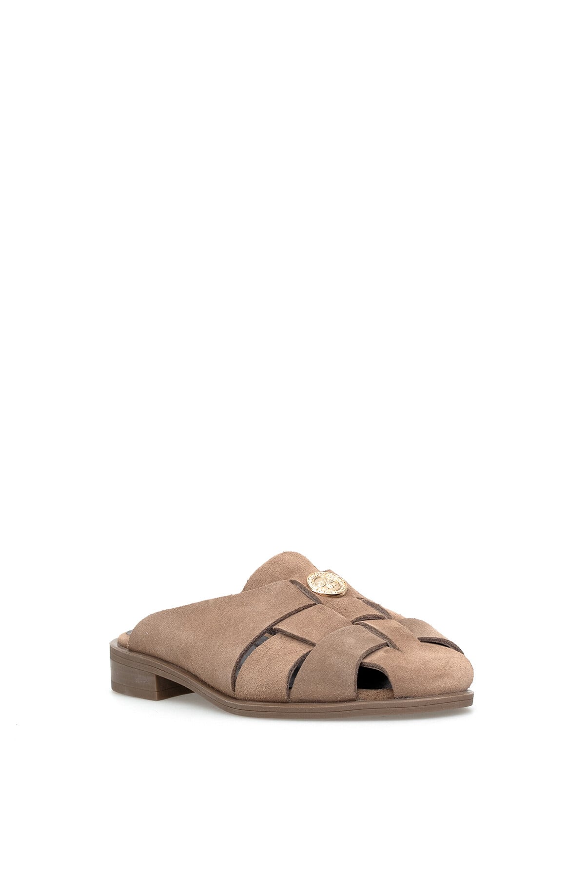 Ayakkabı Fuarı Siyah Ayakkabı Fuarı Fuari Elit ZYN4200 Kadın Hakiki Deri Düz Terlik