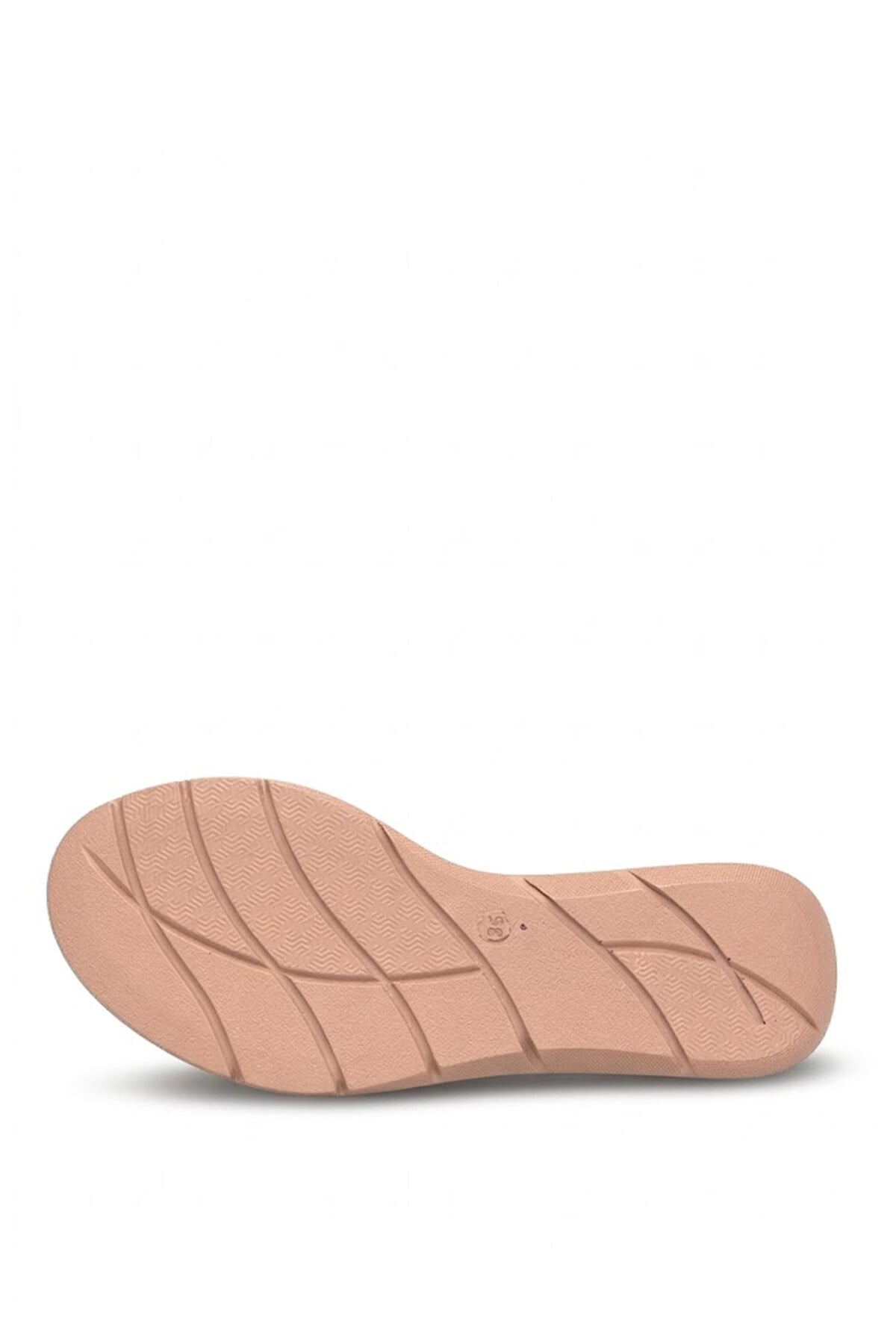 Ayakkabı Fuarı Yeşil Ayakkabı Fuarı Fuari Elit KOC2565 Kadın Hakiki Deri Düz Terlik