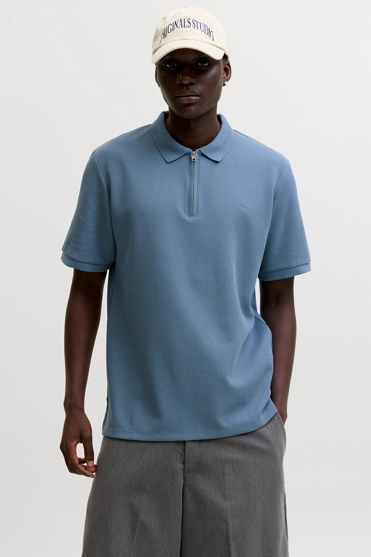 Essential Elevated Material Erkek Mavi Polo Yaka Tişört Fiyatları