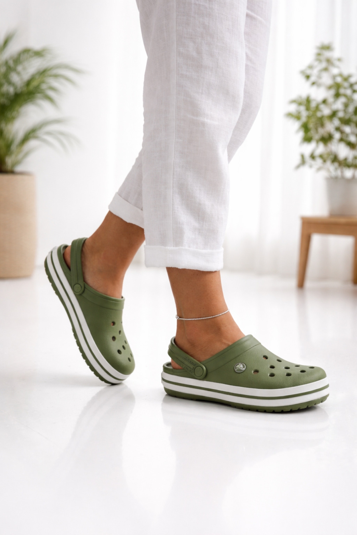 Crocs Beyaz Crocs Crocband Günlük Rahat Terlik