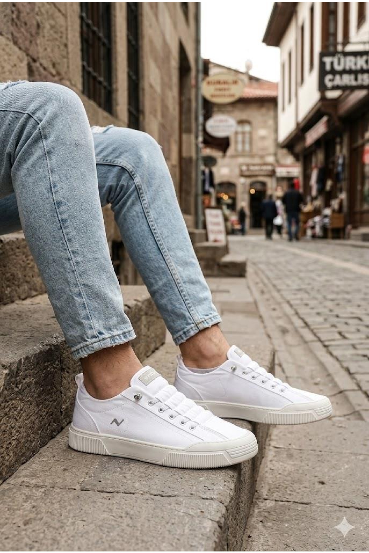 Noka Champ Rahat Memory Foam İç Taban Keten Sneaker Erkek Ayakkabı