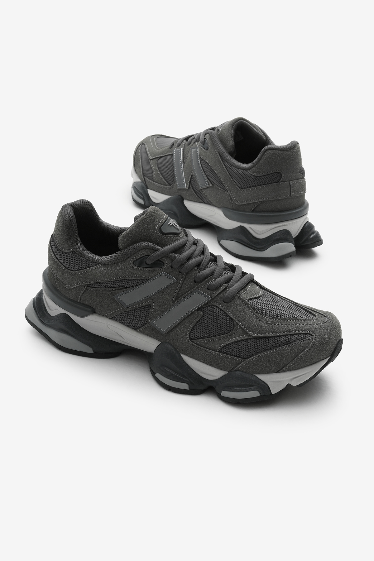 Tonny Black Gri Tonny Black Poli Taban Unisex Anorak Desenli Yüksek Bağcıklı Spor Ayakkabı