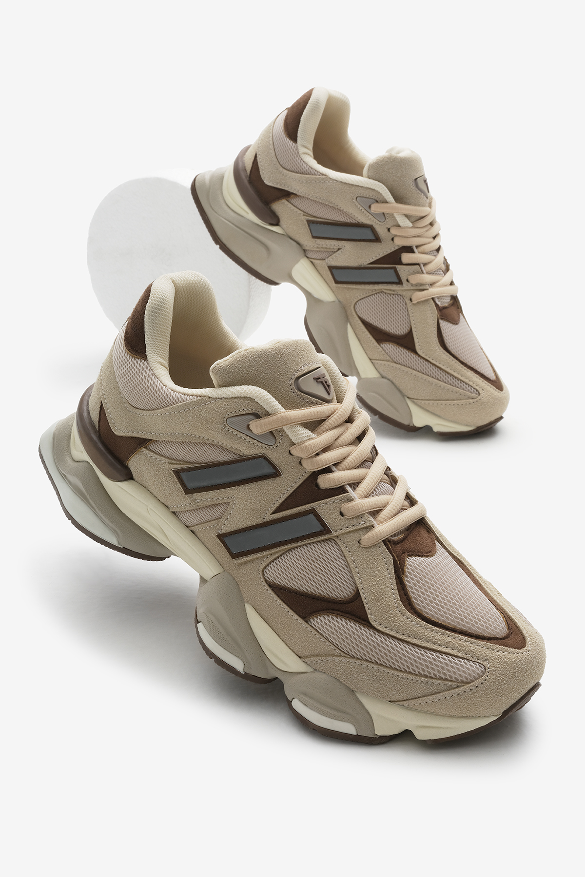 Tonny Black Gri Tonny Black Poli Taban Unisex Anorak Desenli Yüksek Bağcıklı Spor Ayakkabı