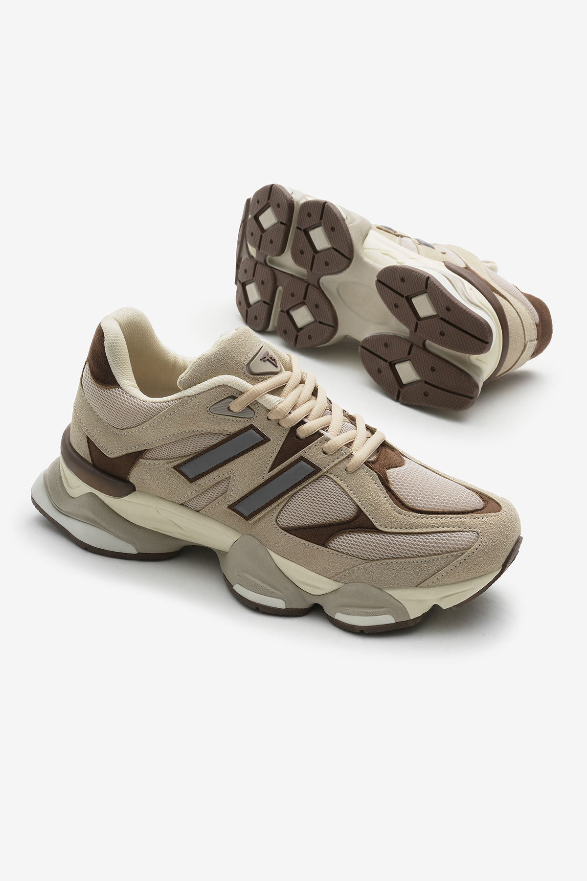 Tonny Black Gri Tonny Black Poli Taban Unisex Anorak Desenli Yüksek Bağcıklı Spor Ayakkabı