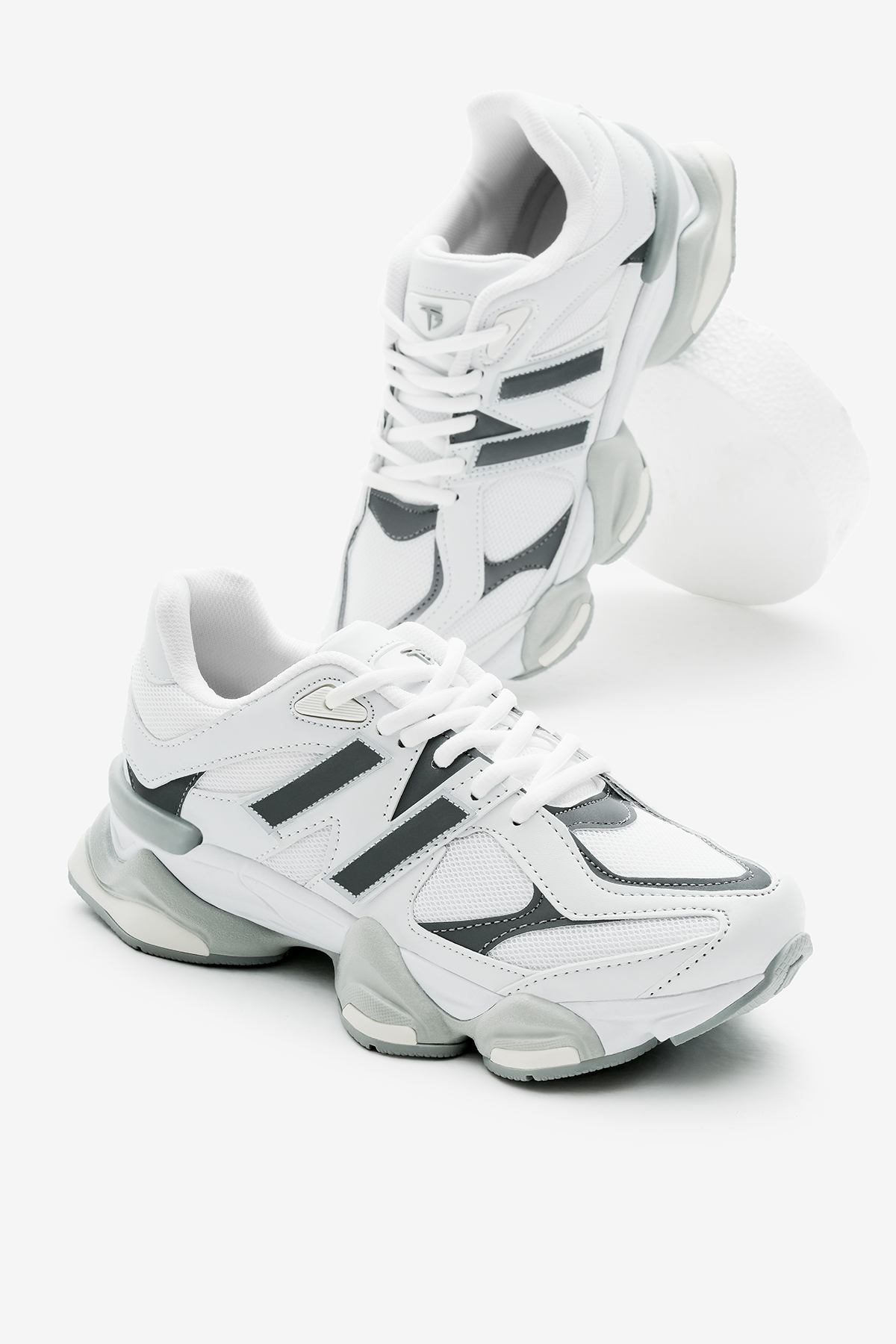 Tonny Black Gri Tonny Black Poli Taban Unisex Anorak Desenli Yüksek Bağcıklı Spor Ayakkabı