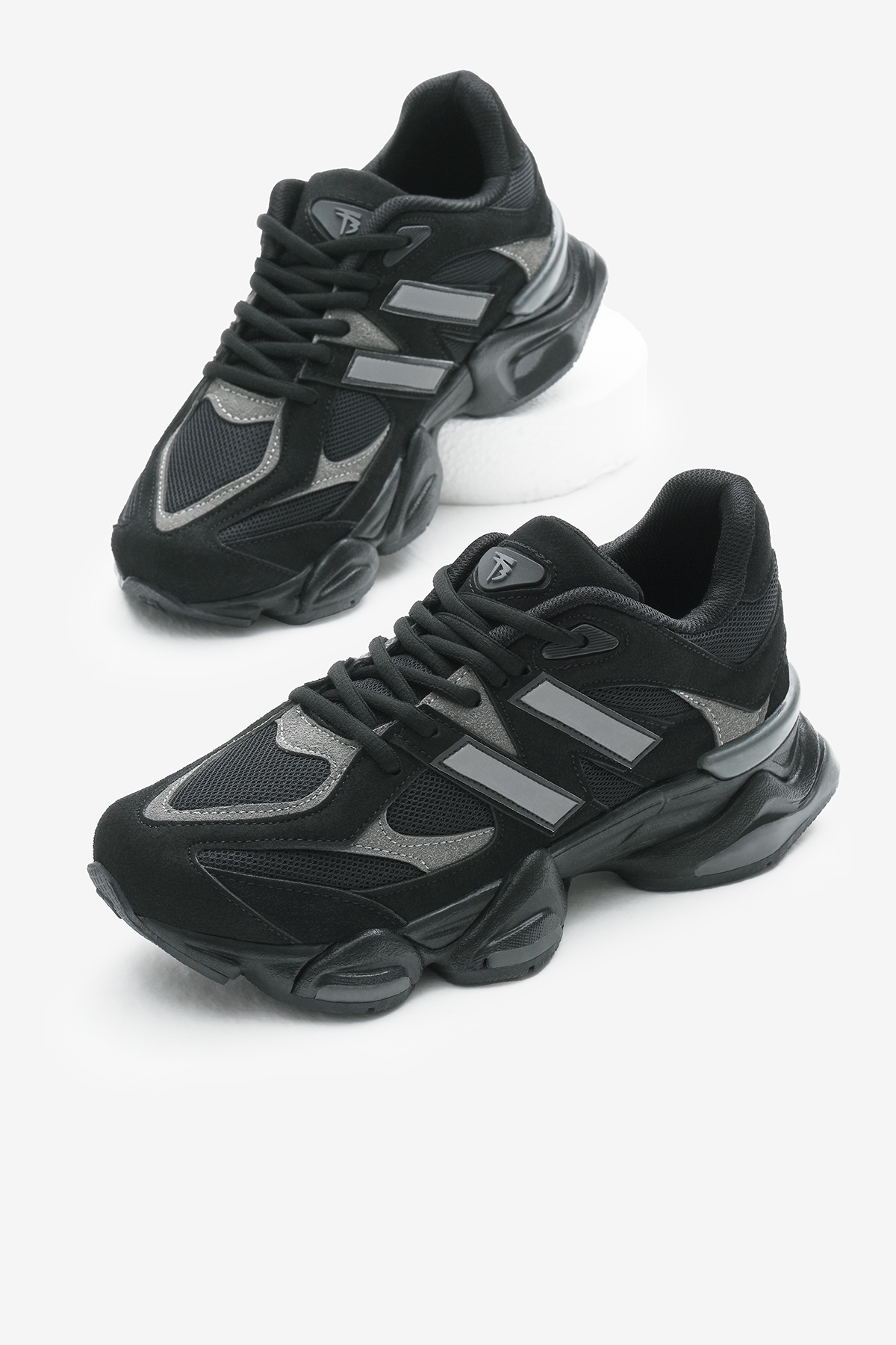 Tonny Black Gri Tonny Black Poli Taban Unisex Anorak Desenli Yüksek Bağcıklı Spor Ayakkabı