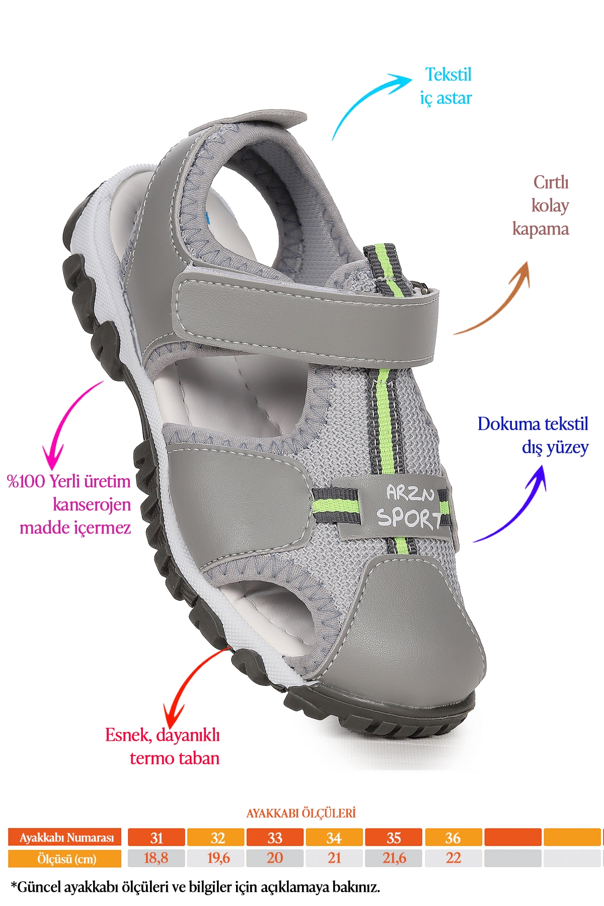 Kiko Kids Mavi Kiko Kids Arz Erkek Çocuk Sandalet