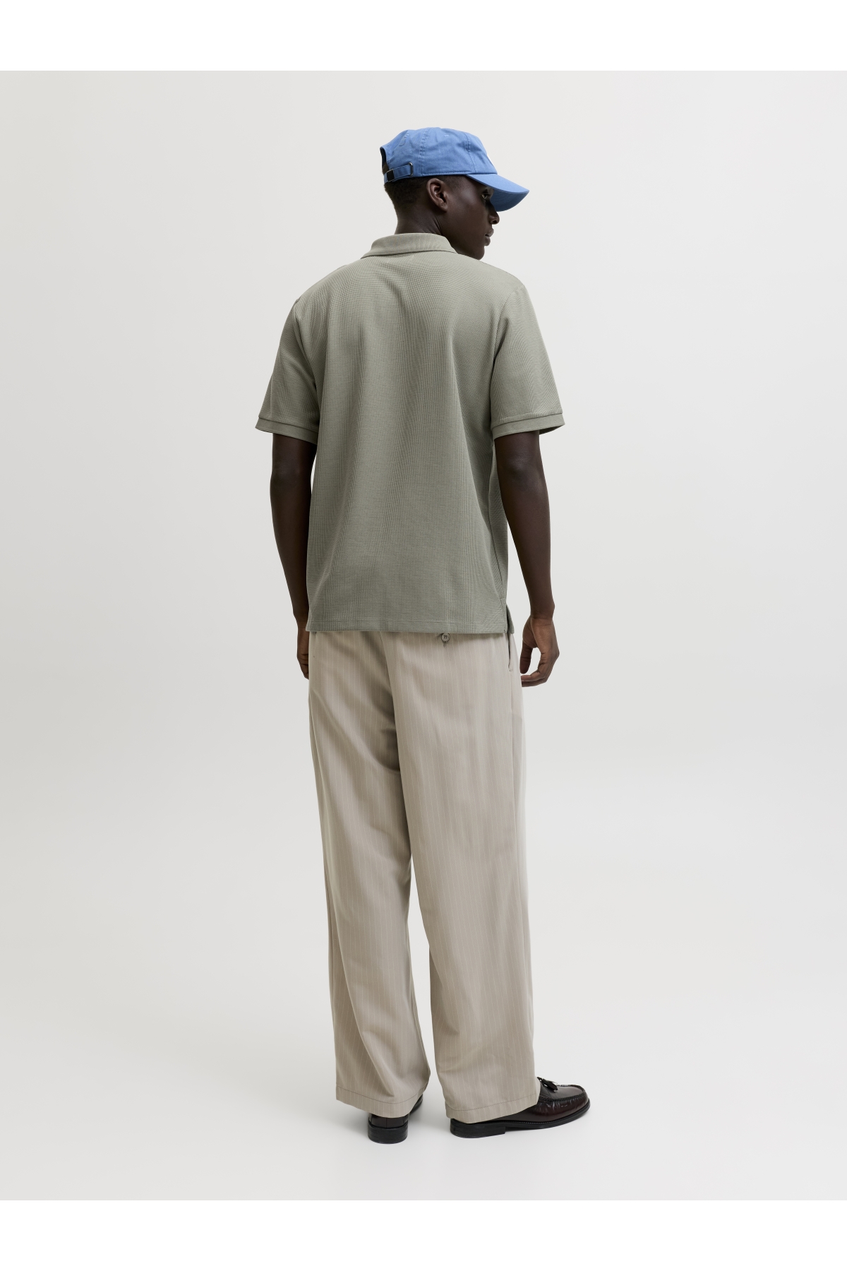 Jack Jones Jjeaustın Zıp Polo Ss Noos Erkek Bej Polo Tişört