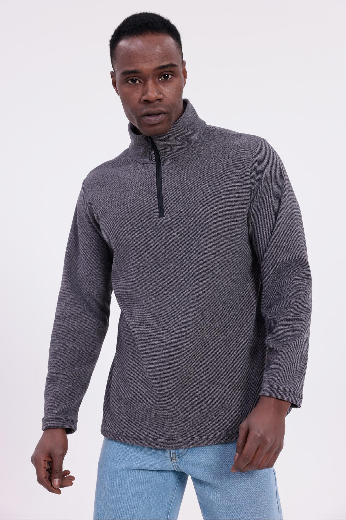 Erkek Fit Dik Yaka Yarım Fermuarlı Sweatshirt Polar Fiyatları