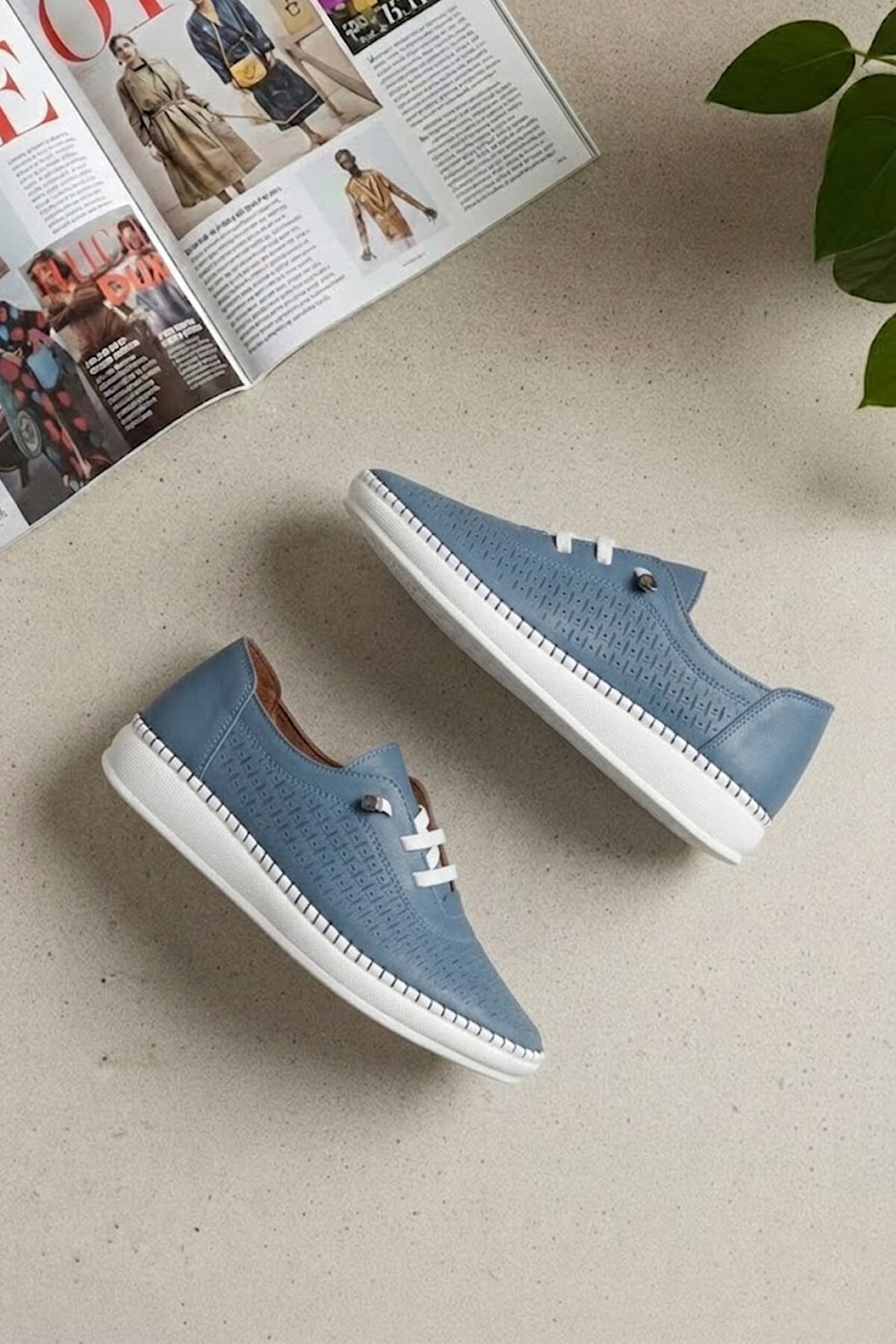 Ayakkabı Fuarı Yeşil Ayakkabı Fuarı Fuari Elit 26YSLNVT04C Kadın Hakiki Deri Espadril