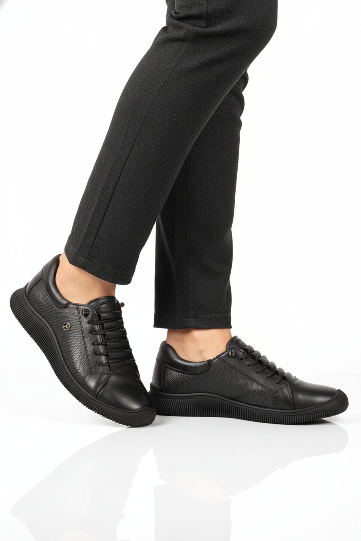 Ayakmod Bej Ayakmod Hakiki Deri Ortopedik Kadın Casual Ayakkabı 5605 Z